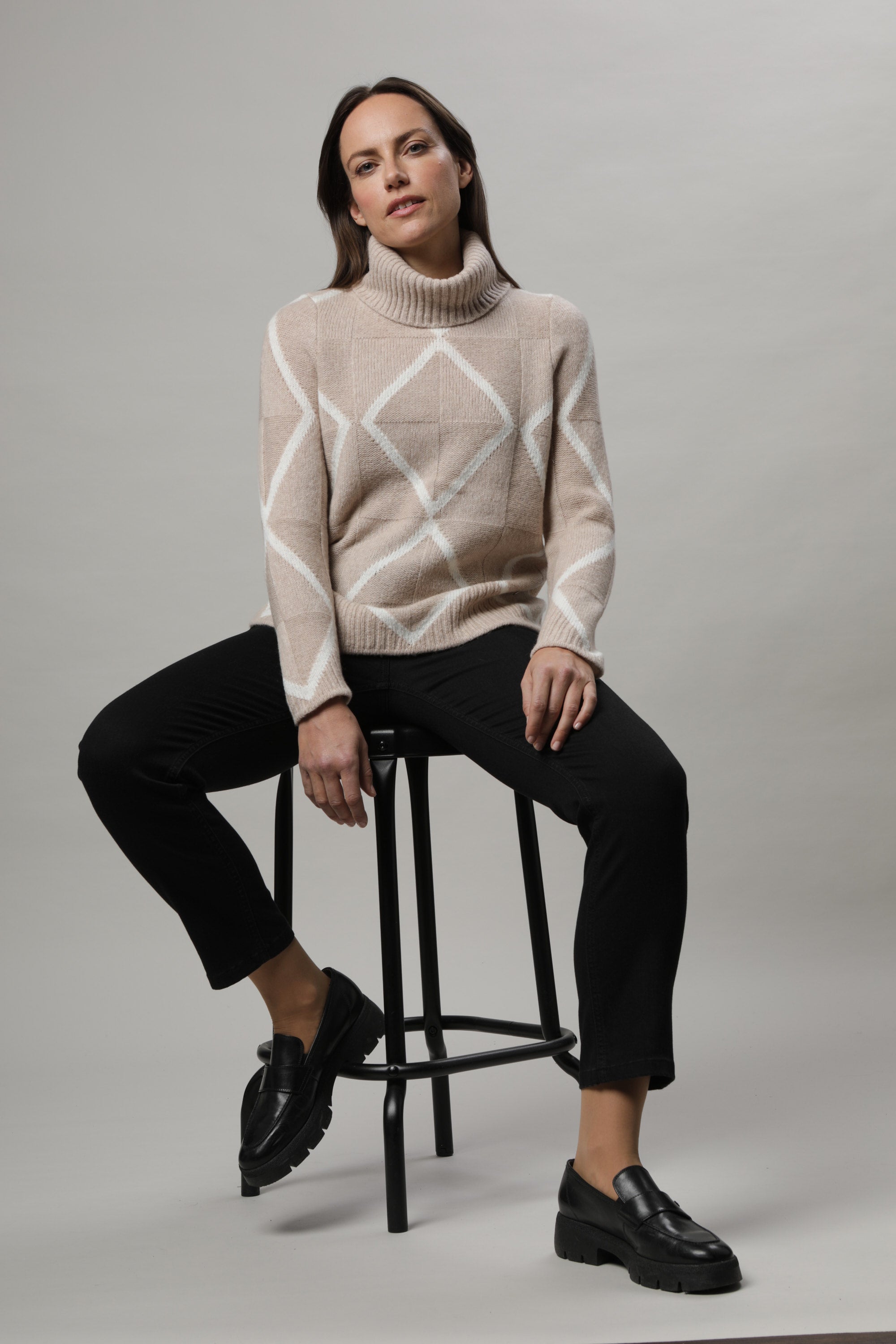 Beige Roll Neck - 11045