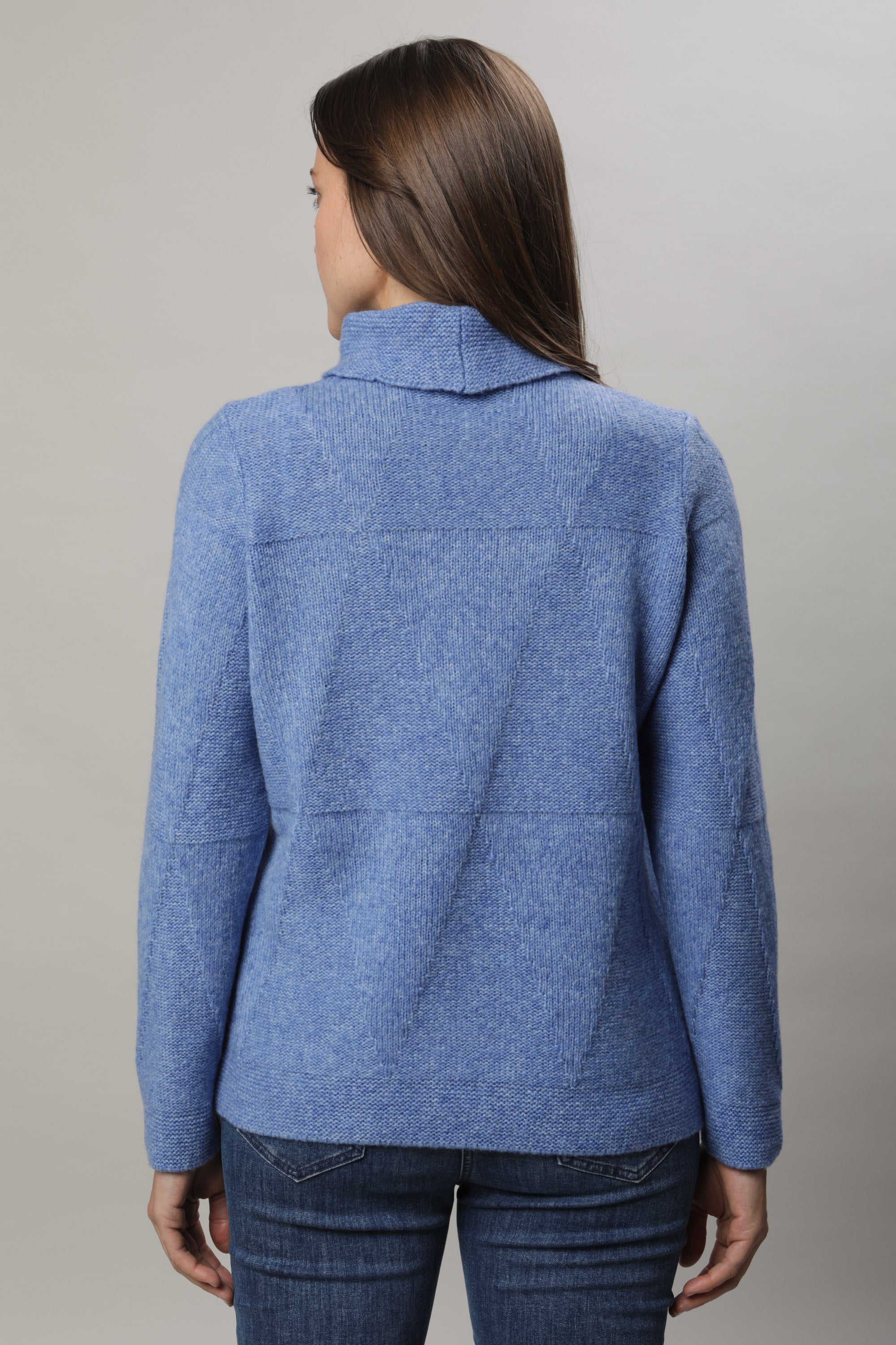 Sky Plain Roll Neck Sweater - 11106