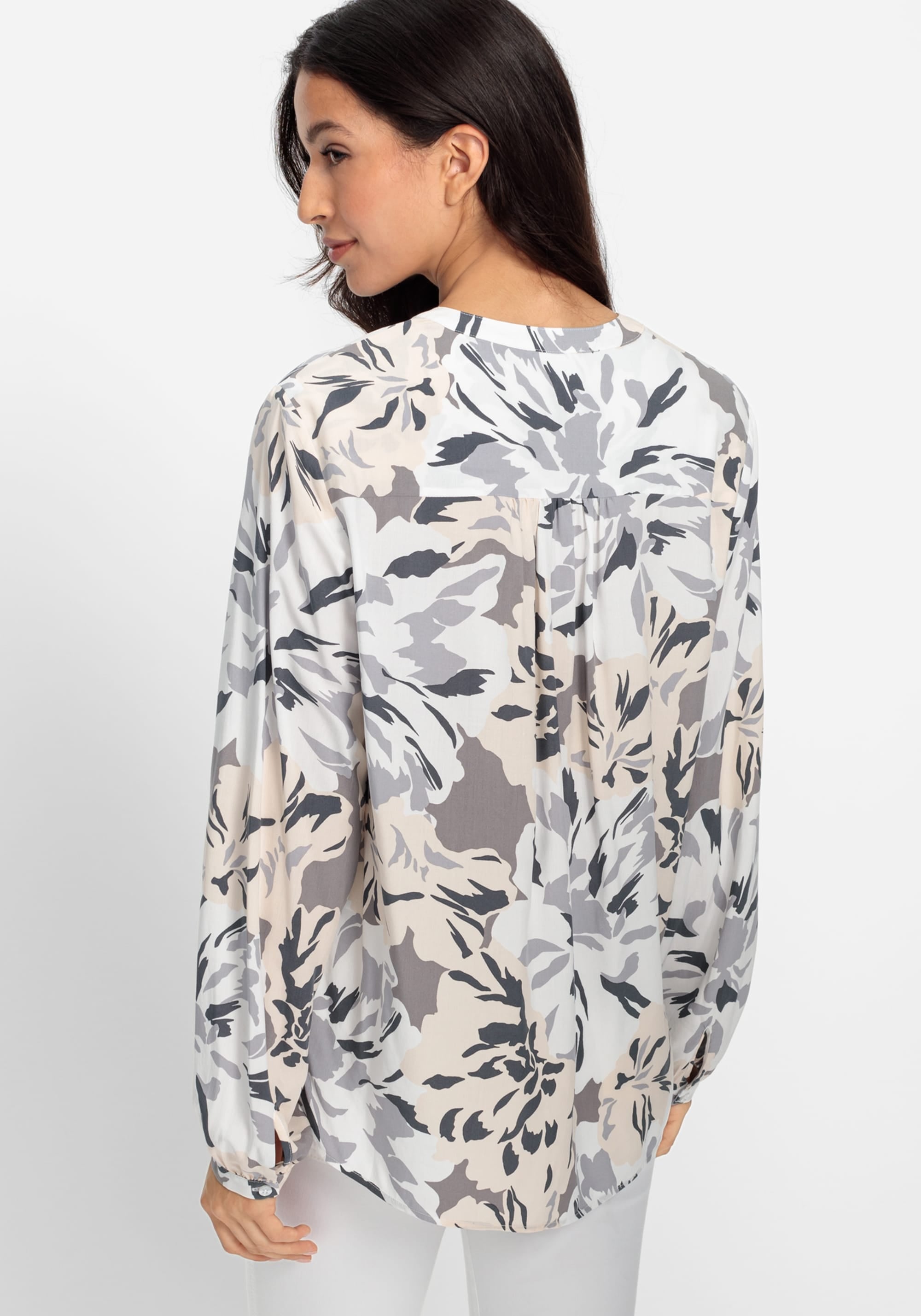 Grey Floral Print Shirt - 12001911