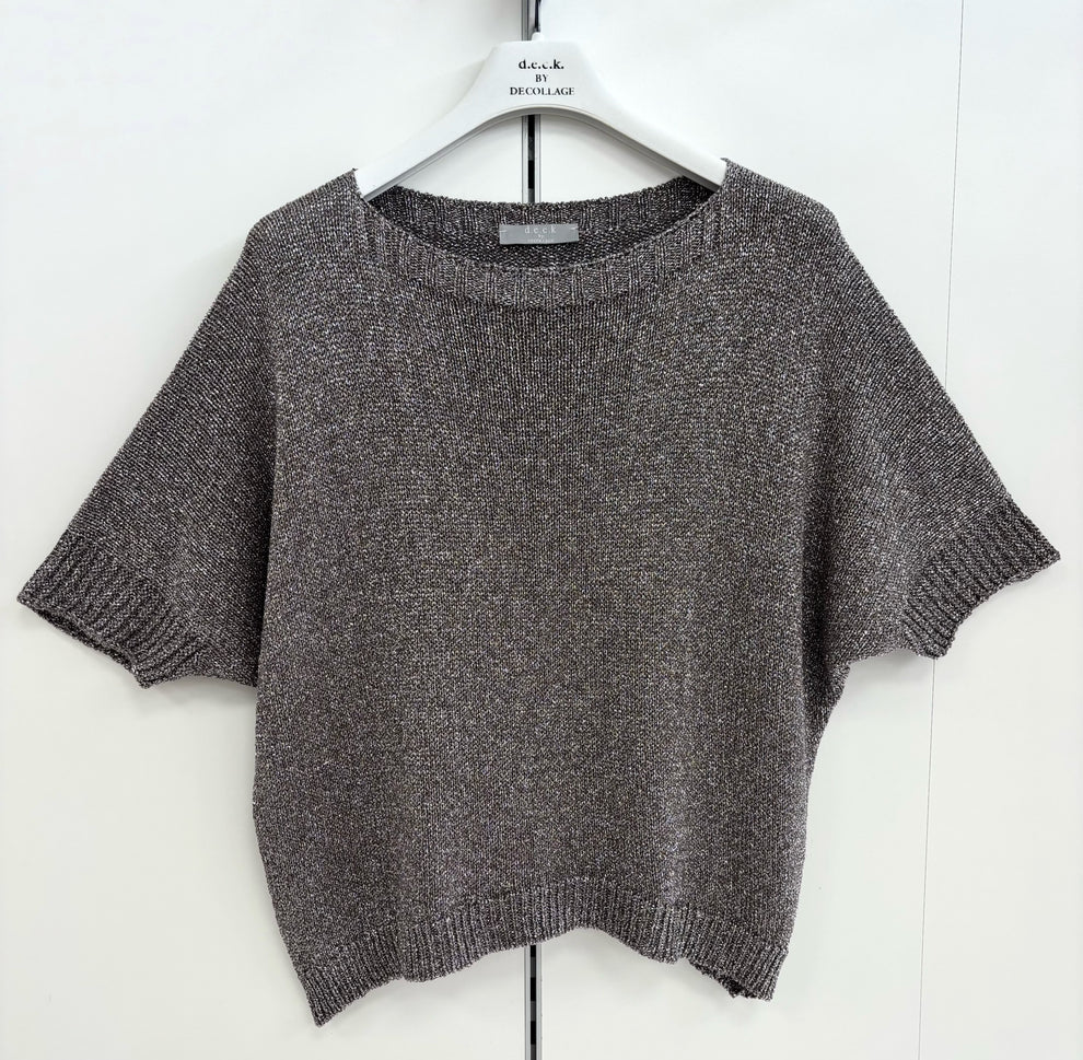 Dark Taupe Lurex Knit - 1276-01