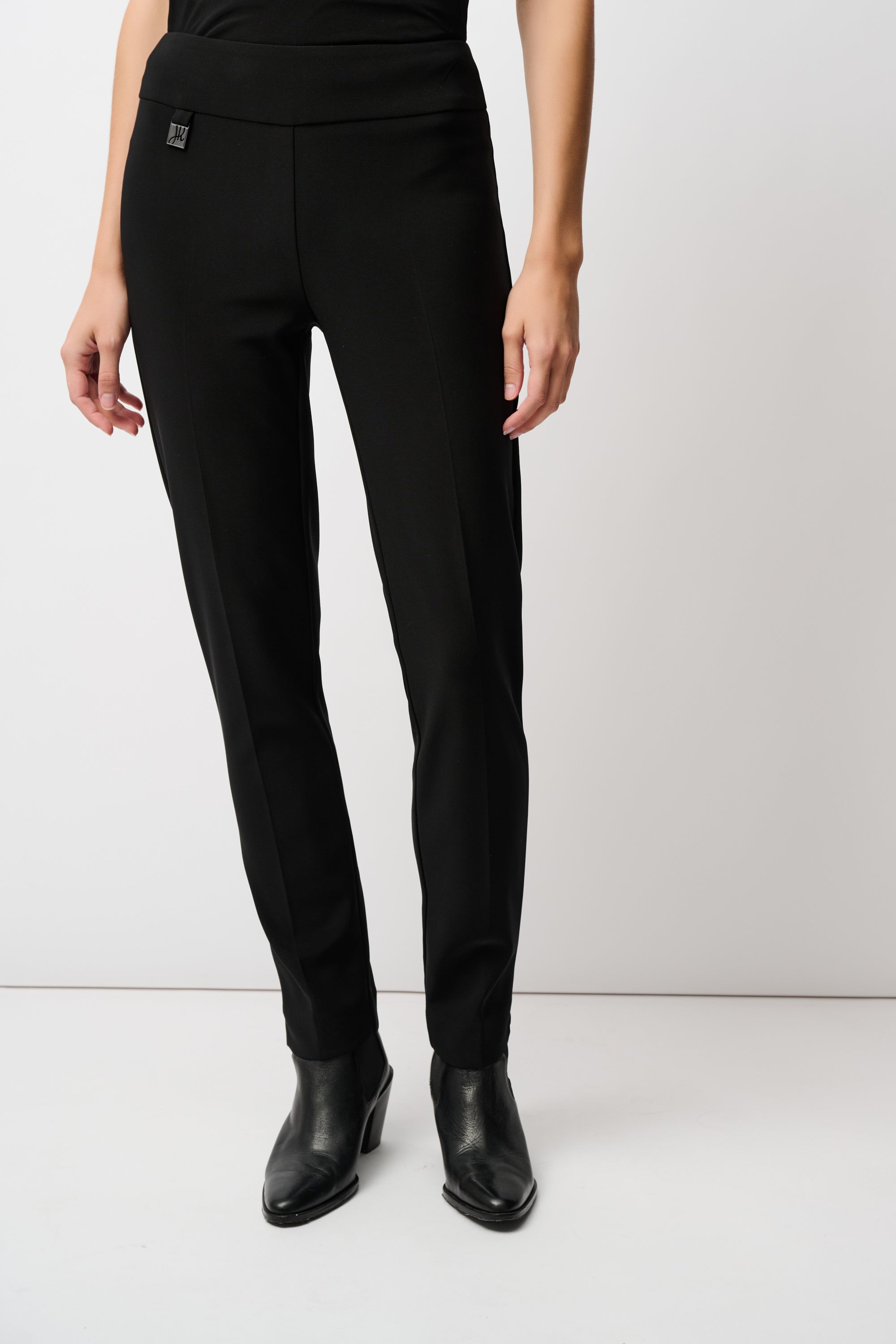 Black Slim Fit Pull On Pants - 144092