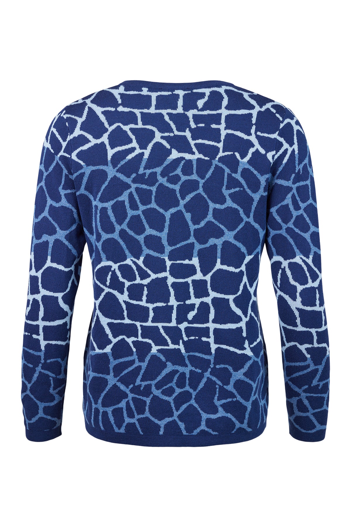 Blue Pattern Sweater - 6199