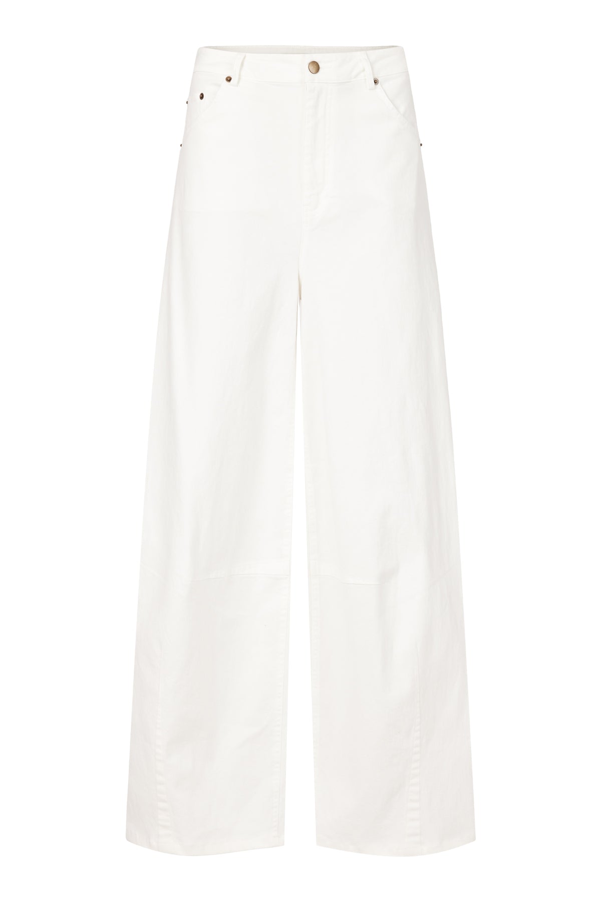 Wide Leg White Trousers - 81408