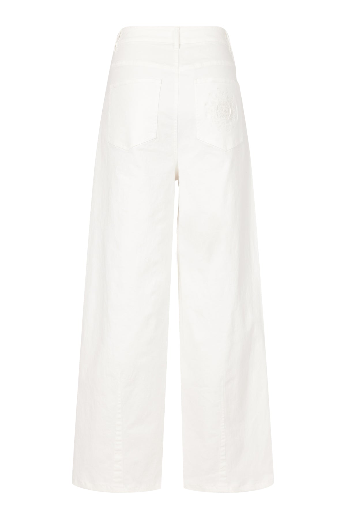 Wide Leg White Trousers - 81408