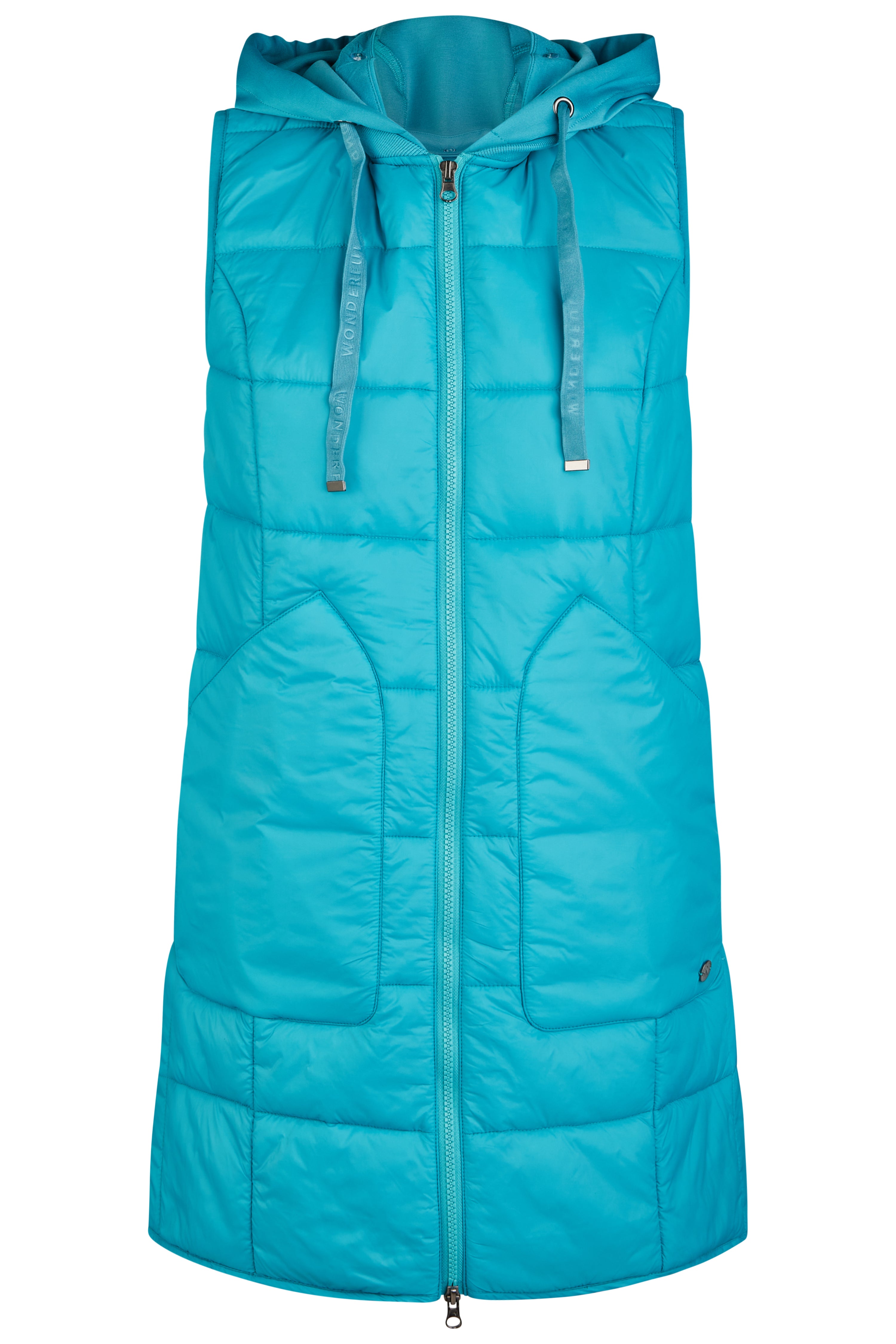 Hooded Longline Green Ocean Gilet 1525