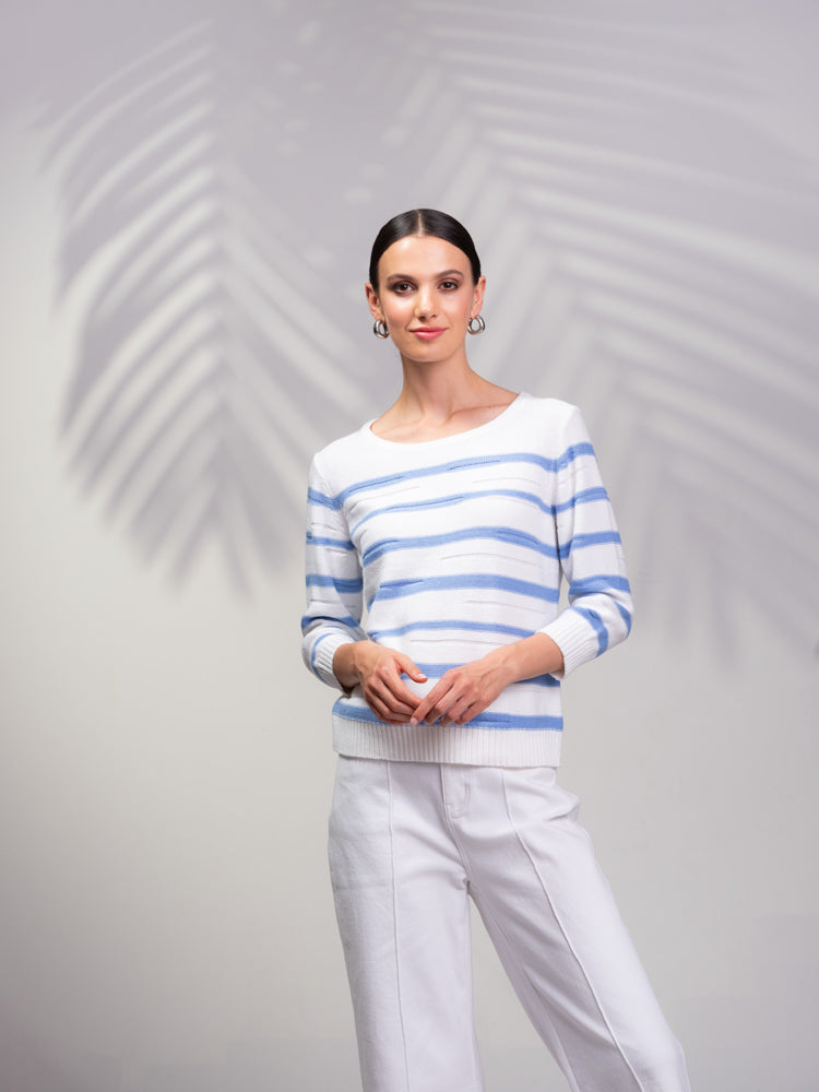 Blue Stripe Sweater - A45348