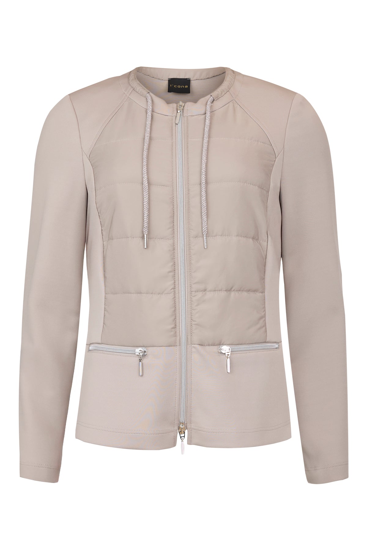 Taupe Jersey Zip Jacket - 67394