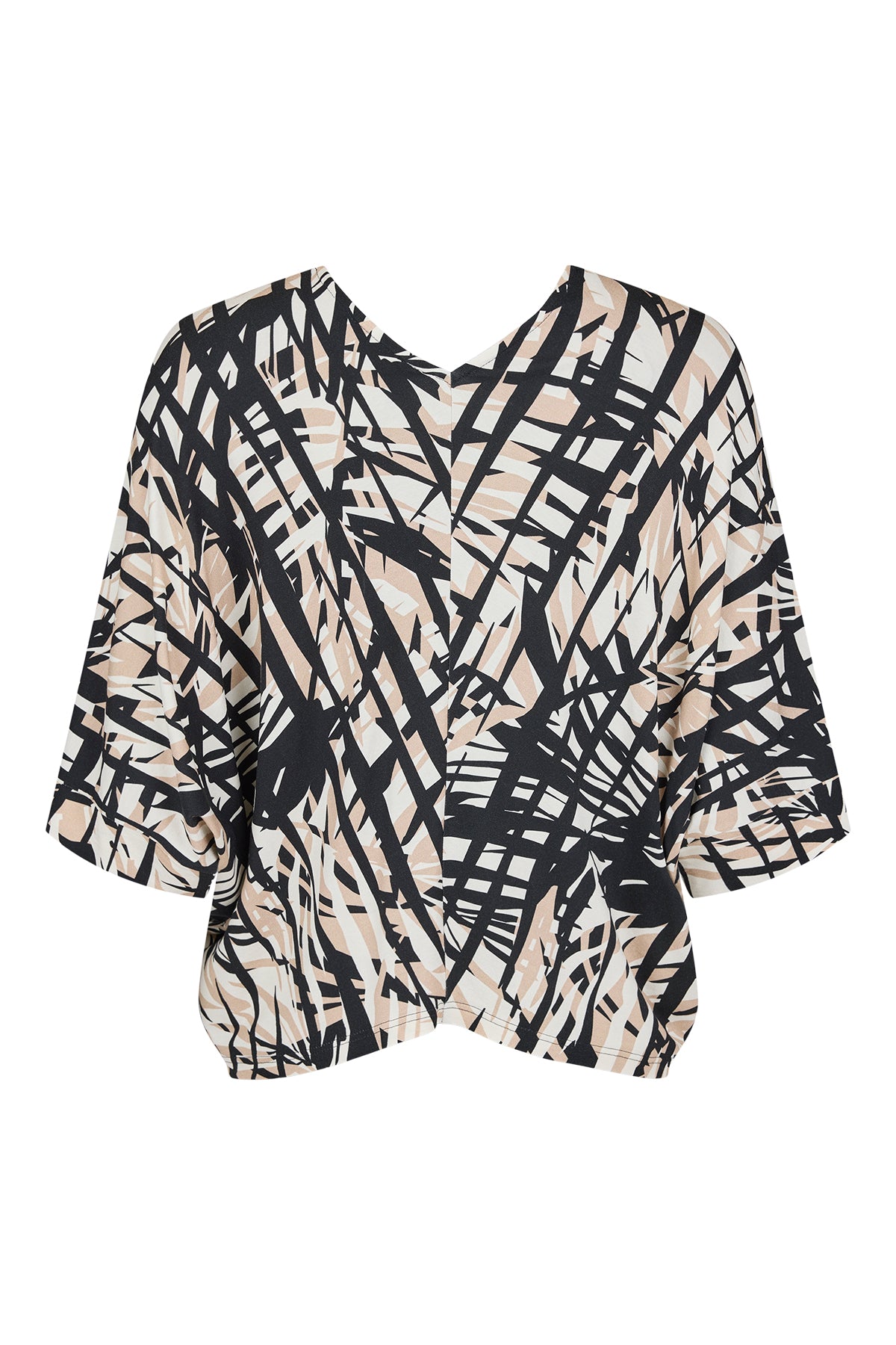 Black & Sand Print Top - 73149