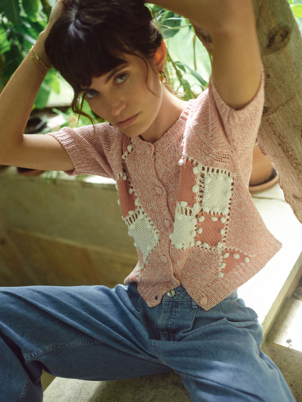 Elio SS Peachy Knit Cardigan - 177700