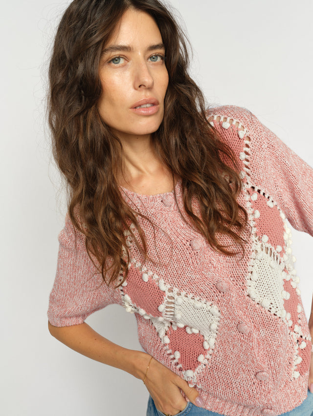 Elio SS Peachy Knit Cardigan - 177700