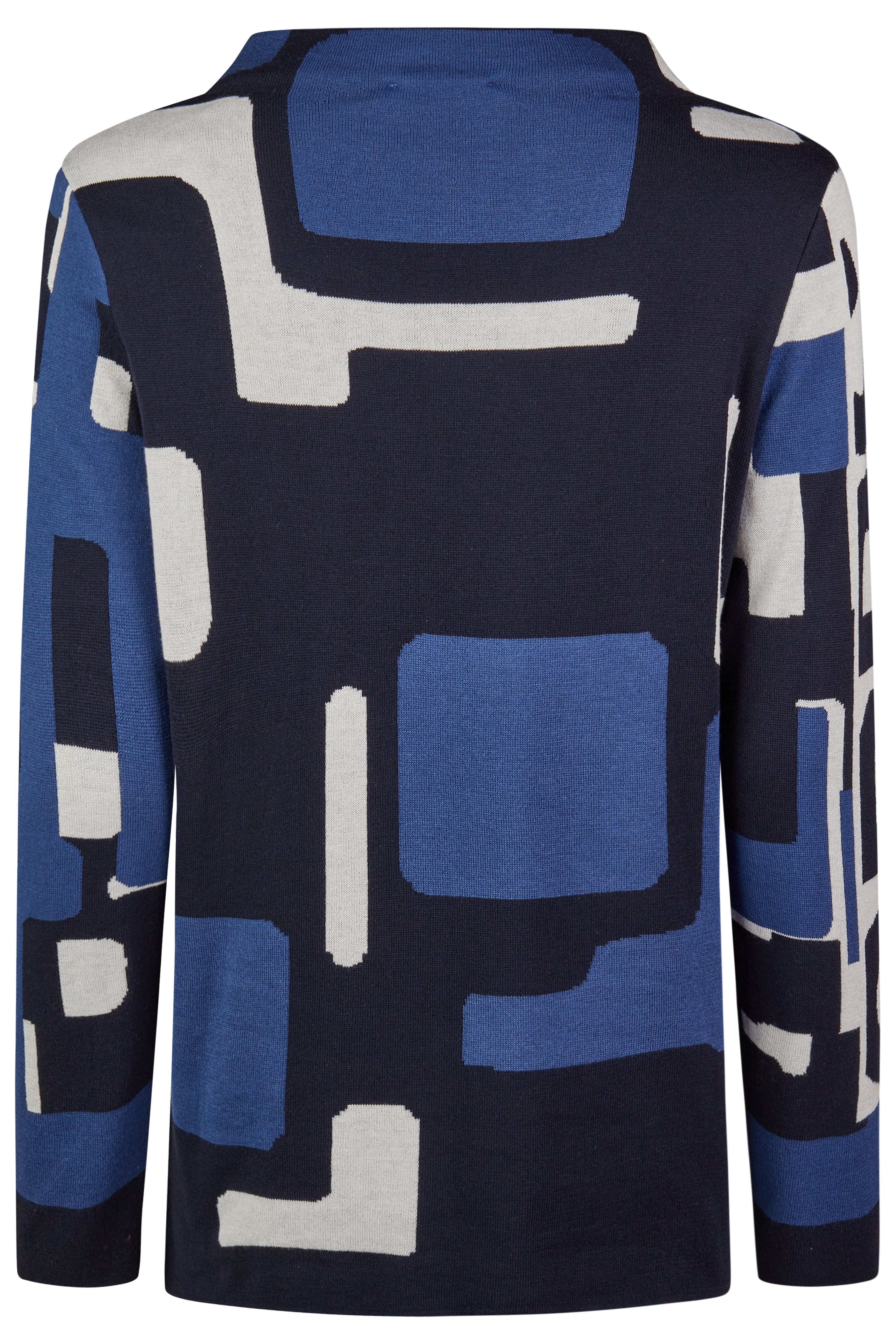 Navy Abstract Design Top 1793