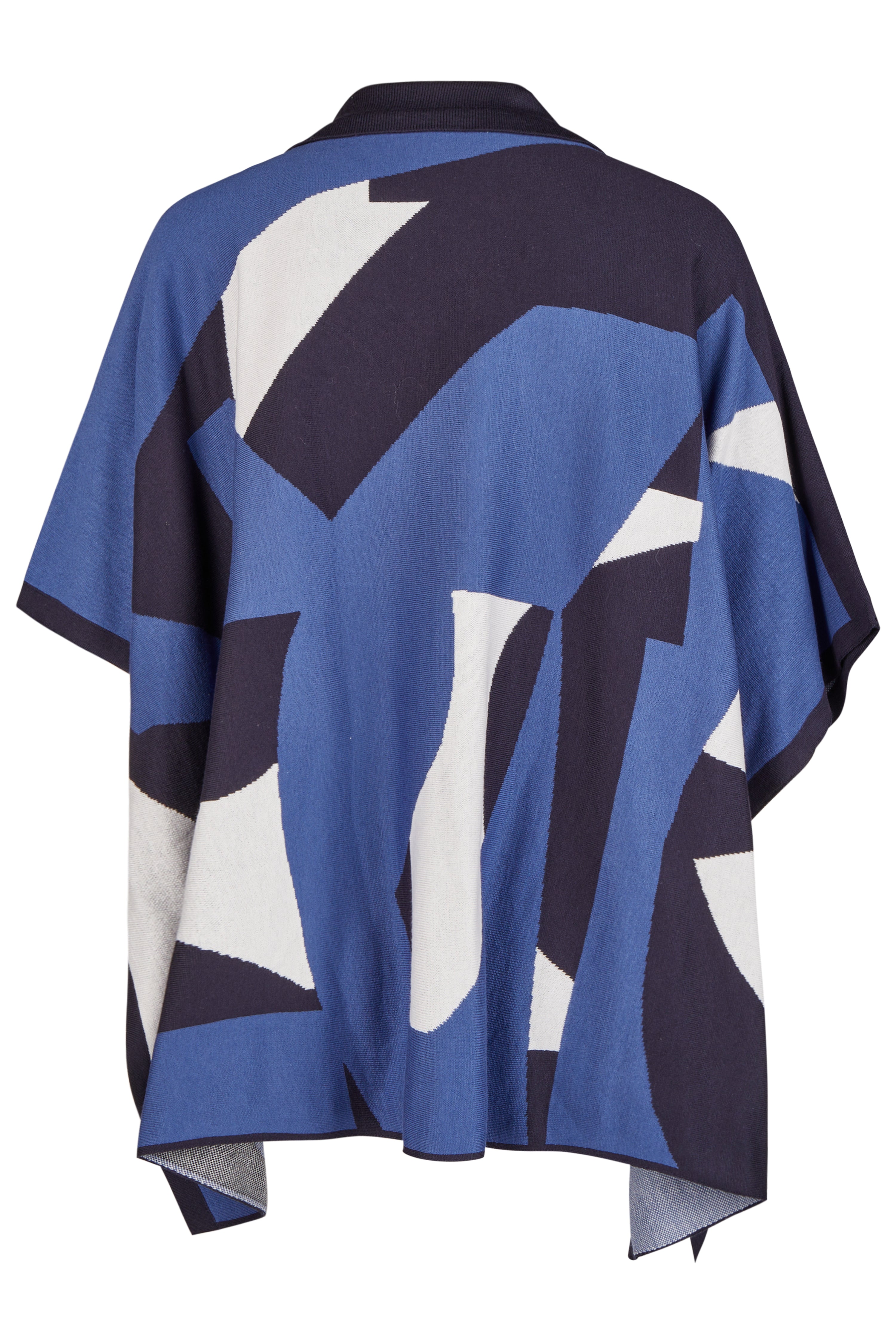 Indigo Abstract Design Zip Cape 1794