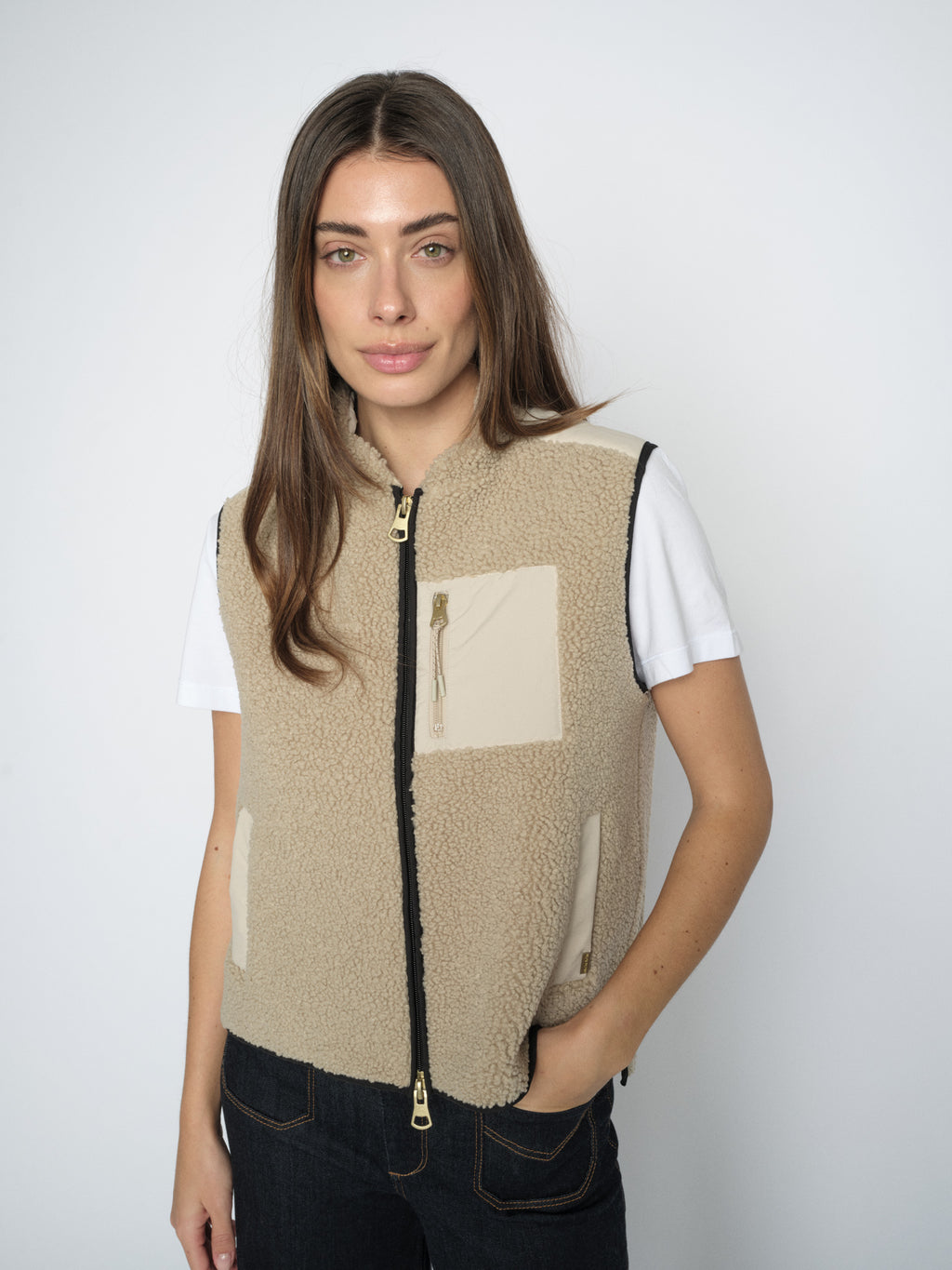 Feather Grey Rowe Eli Teddy Vest - 179570