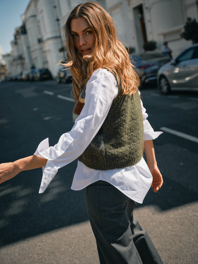 Esti Rosin Stripe Knit Vest - 182790