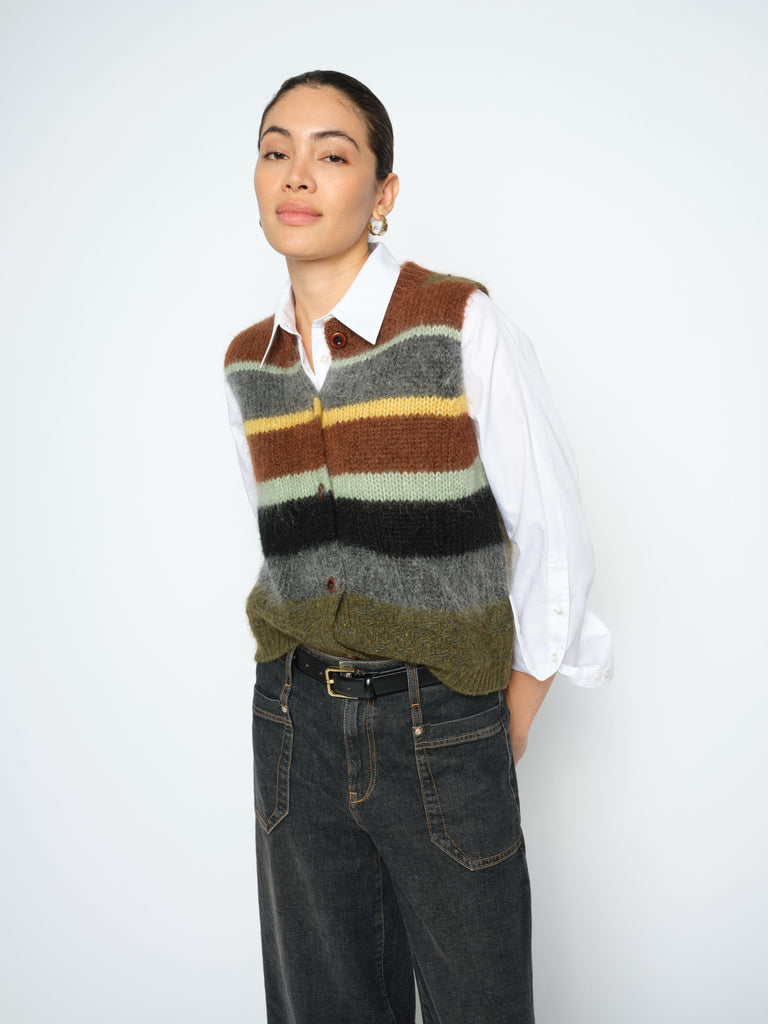 Esti Rosin Stripe Knit Vest - 182790