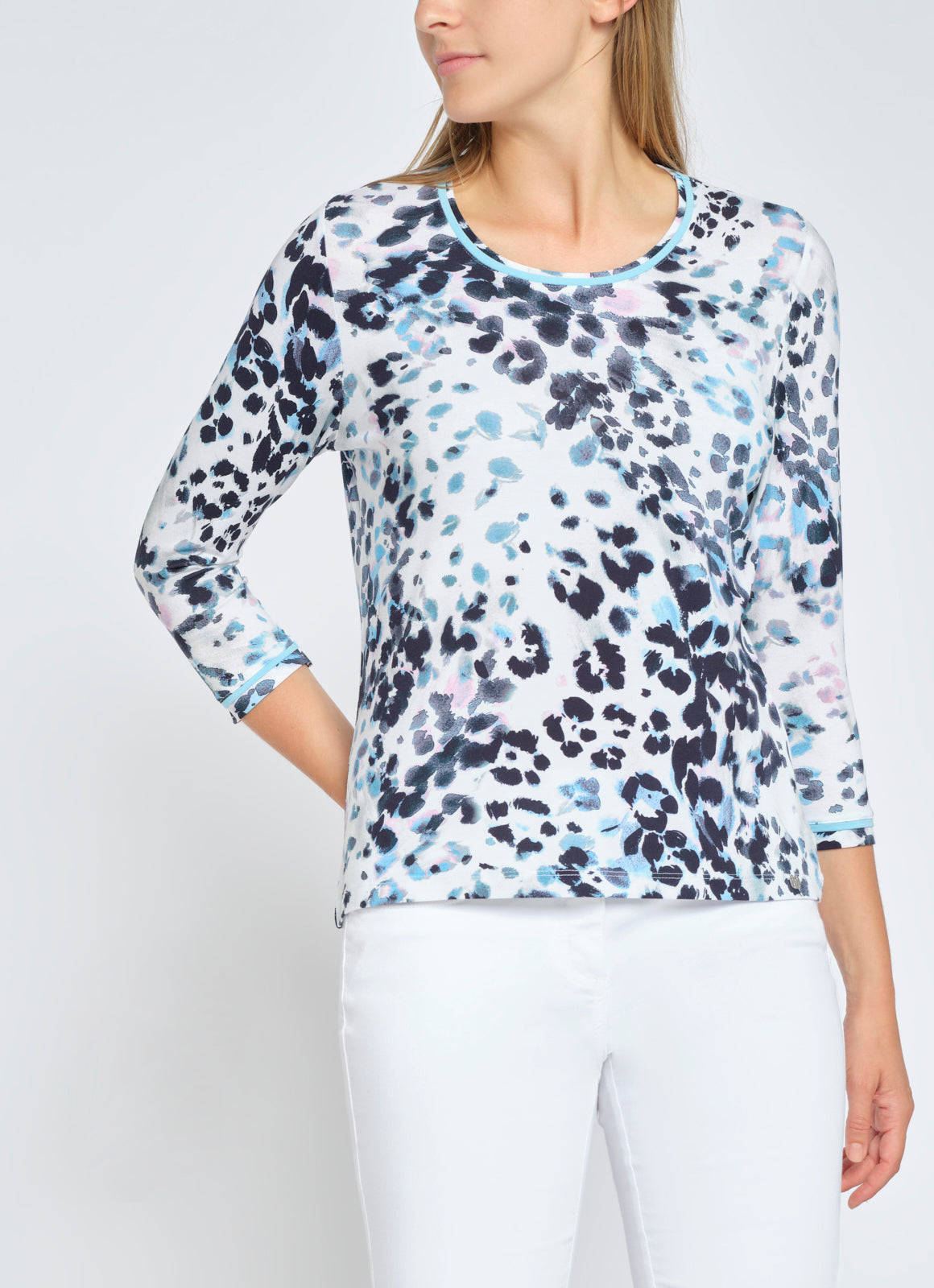 Grey Leopard Print T-Shirt 23290