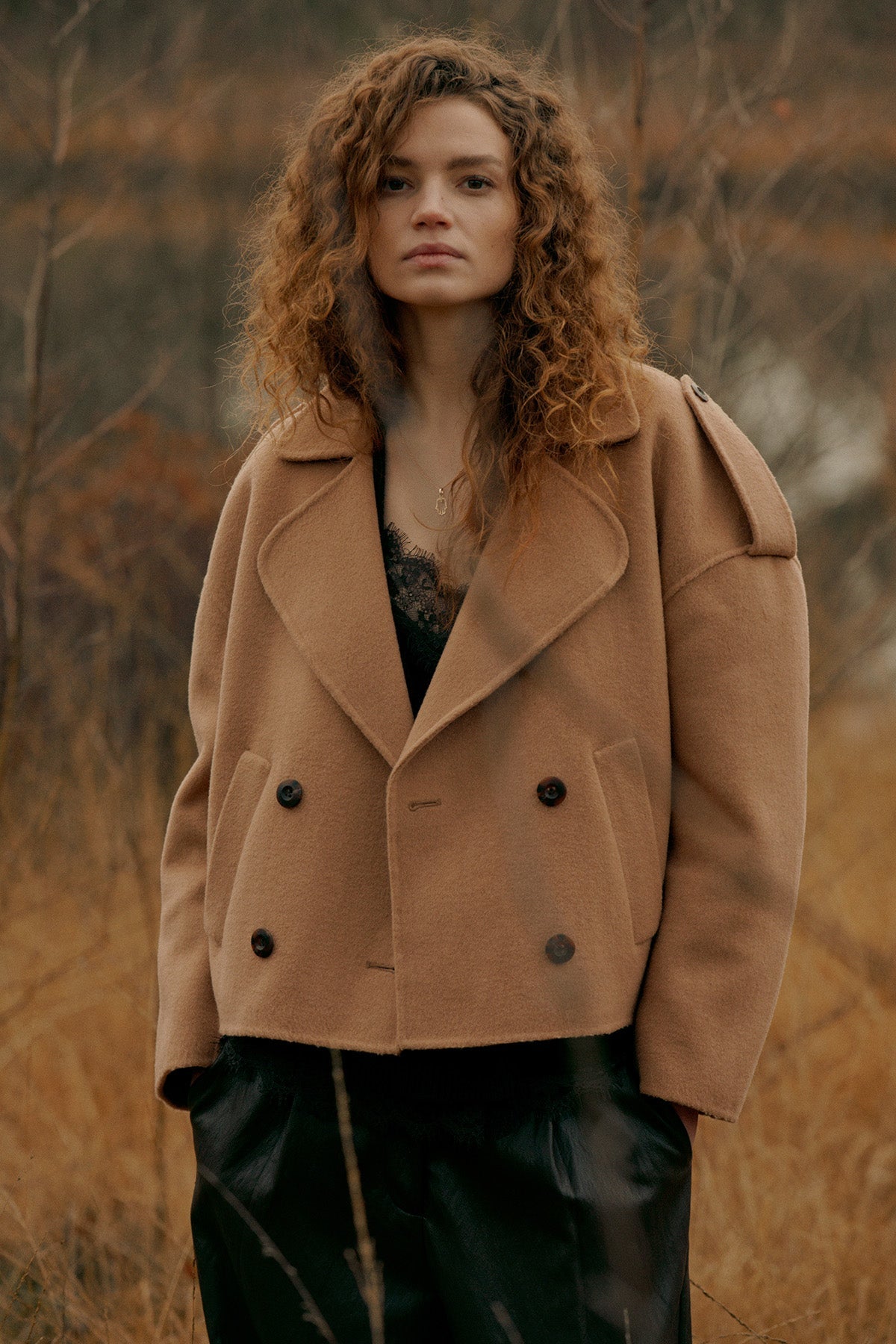 Dark Amber Double Breasted Jacket - 1s1195