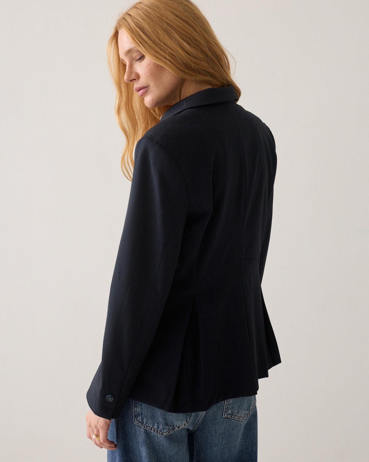 Midnight Blue Pinstripe Blazer - 1s1323