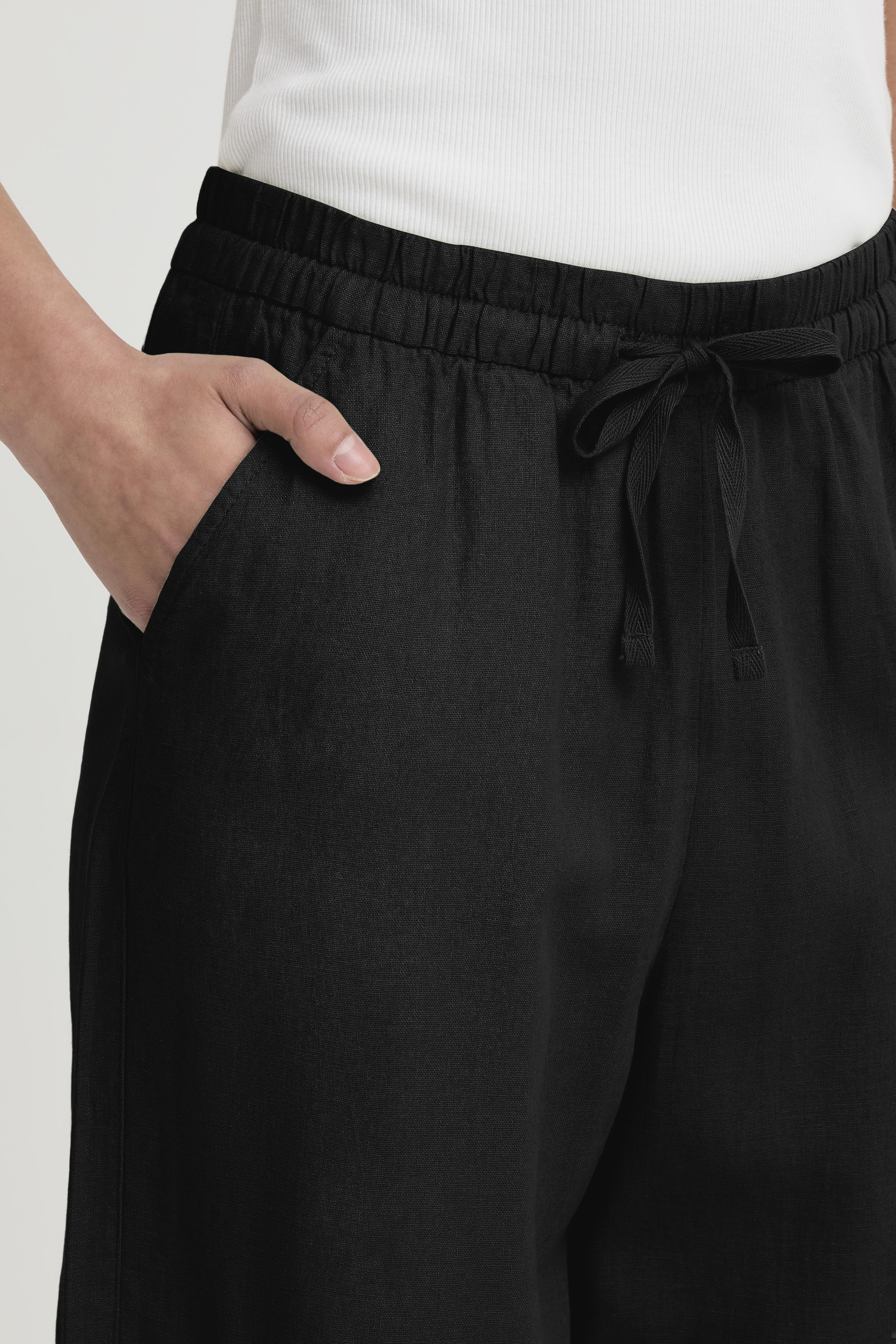 Linno Black Barrel Pants - 20122913