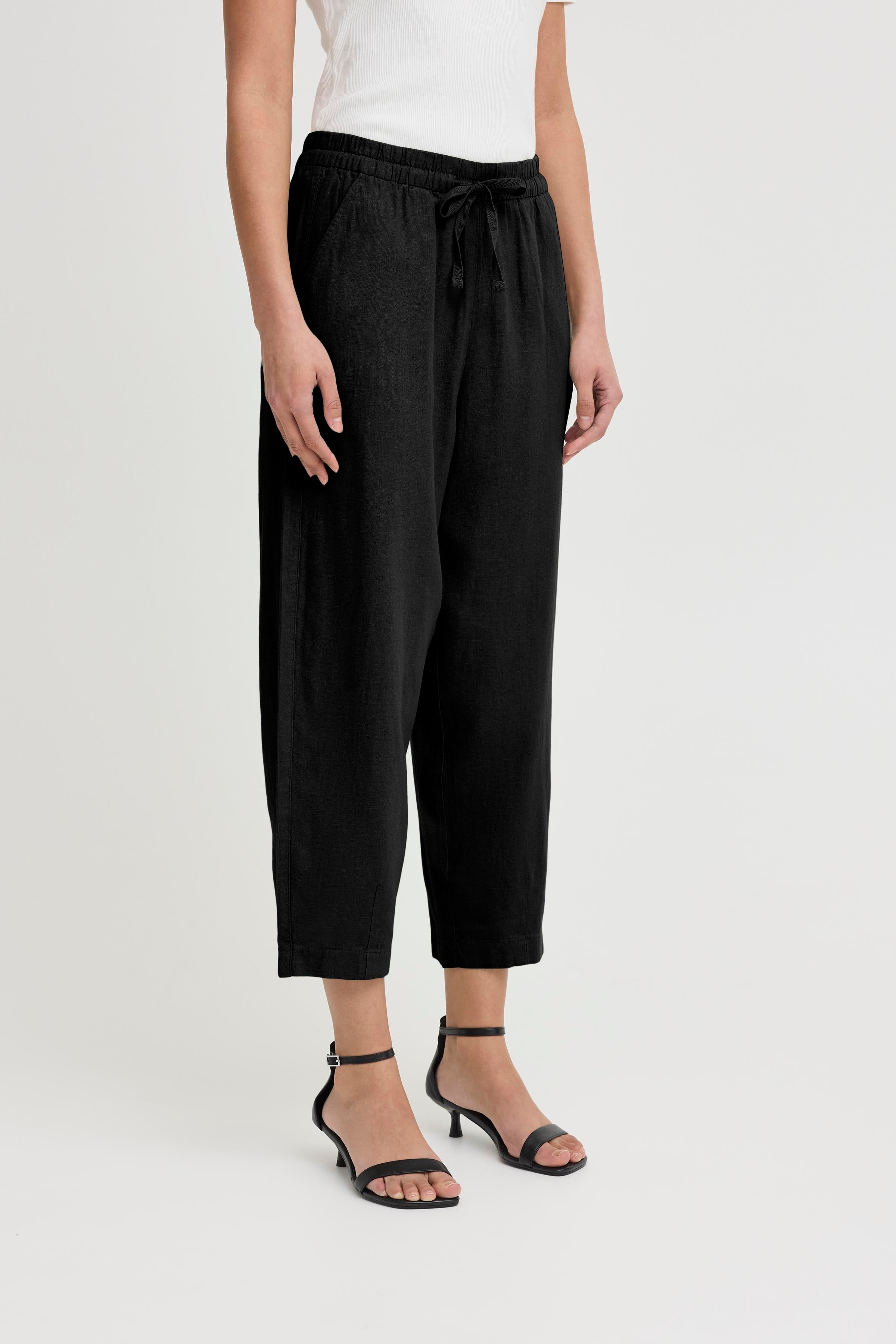 Linno Black Barrel Pants - 20122913