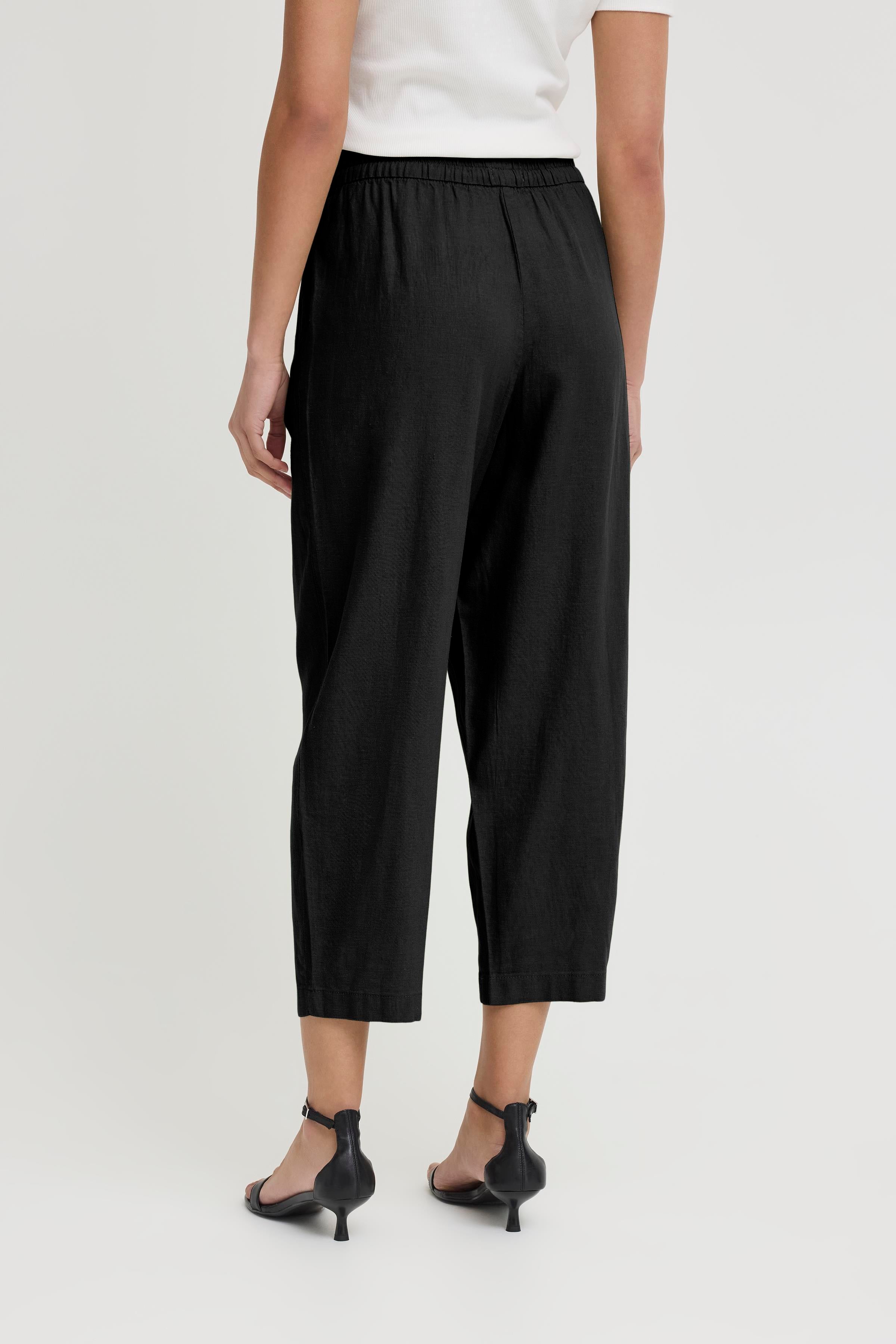 Linno Black Barrel Pants - 20122913