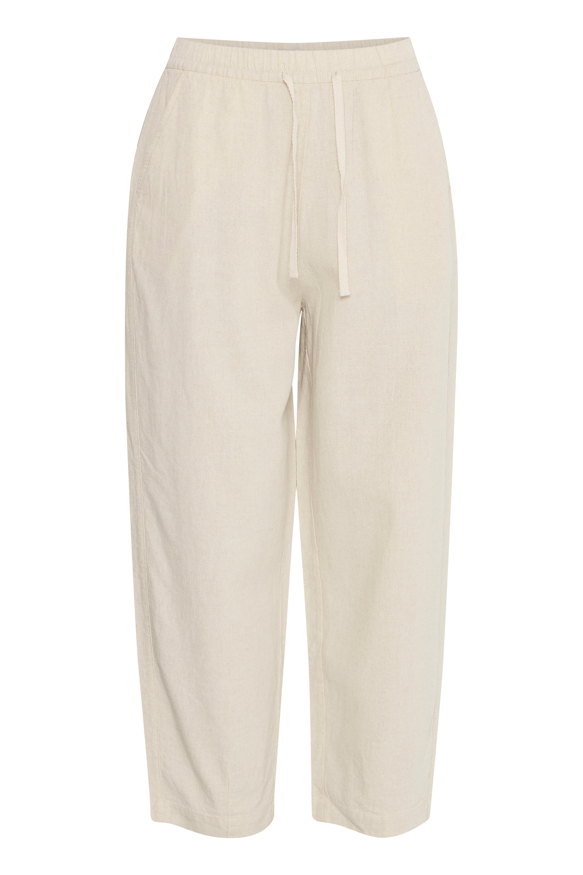 Linno Natural Ecru Barrel Pants - 20122913