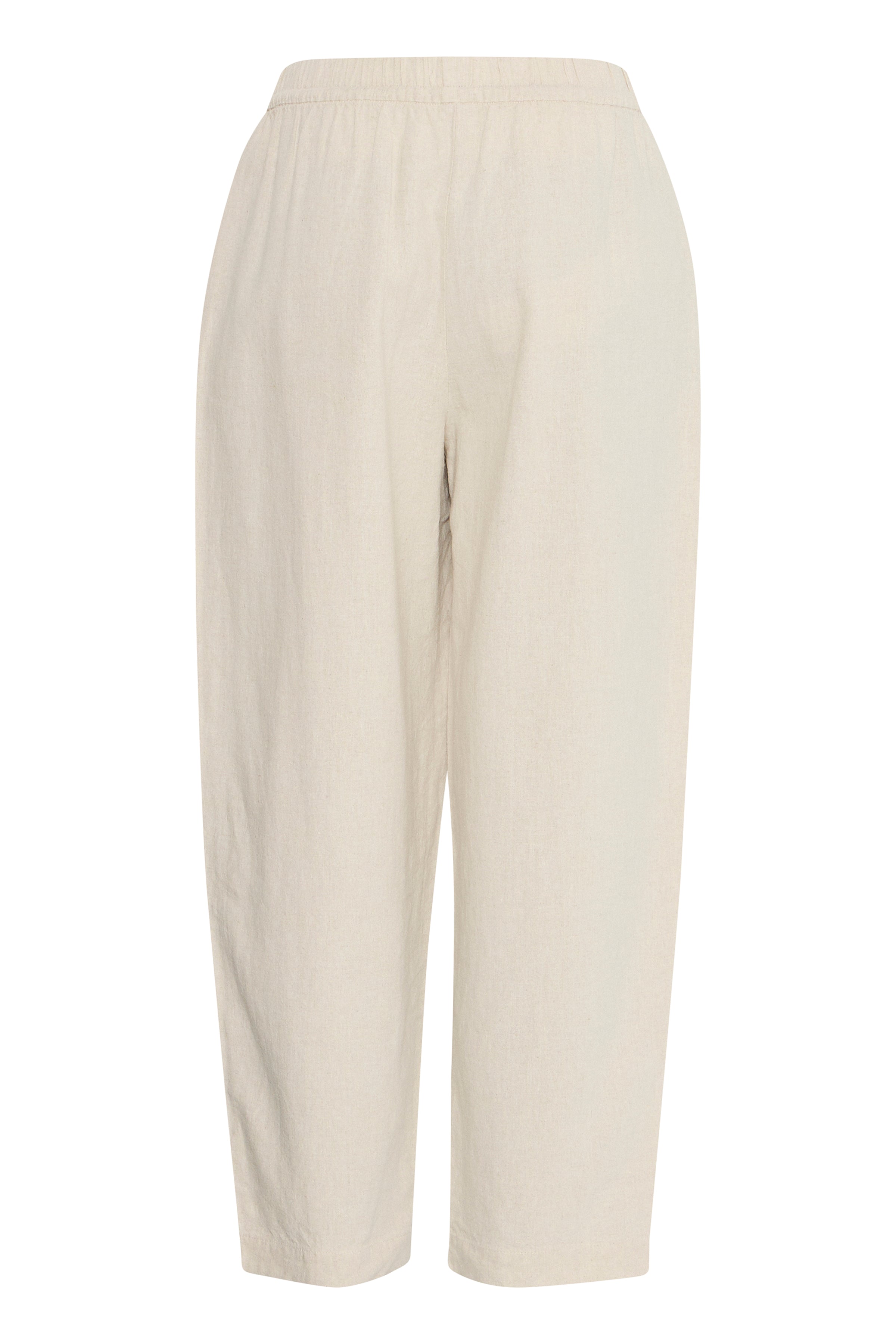 Linno Natural Ecru Barrel Pants - 20122913