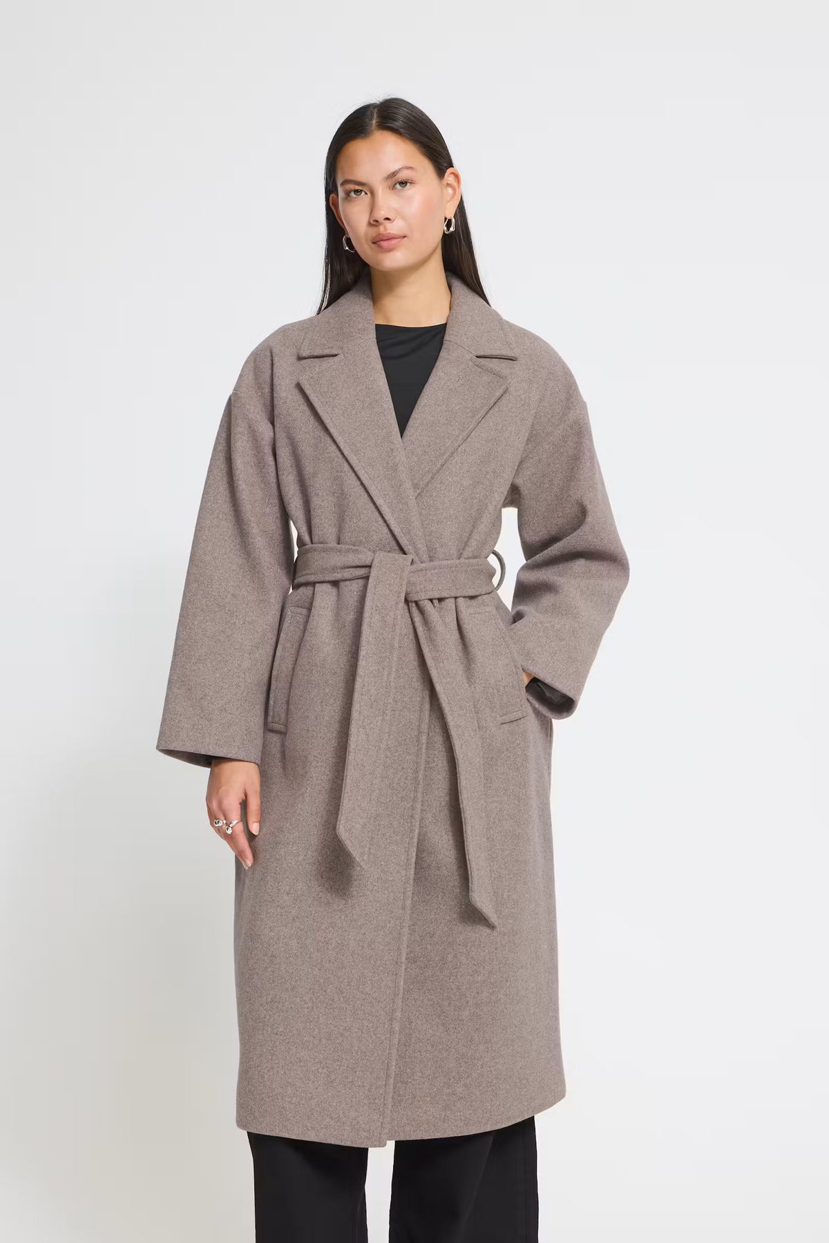 Jannet Taupe Grey Coat - 20123144