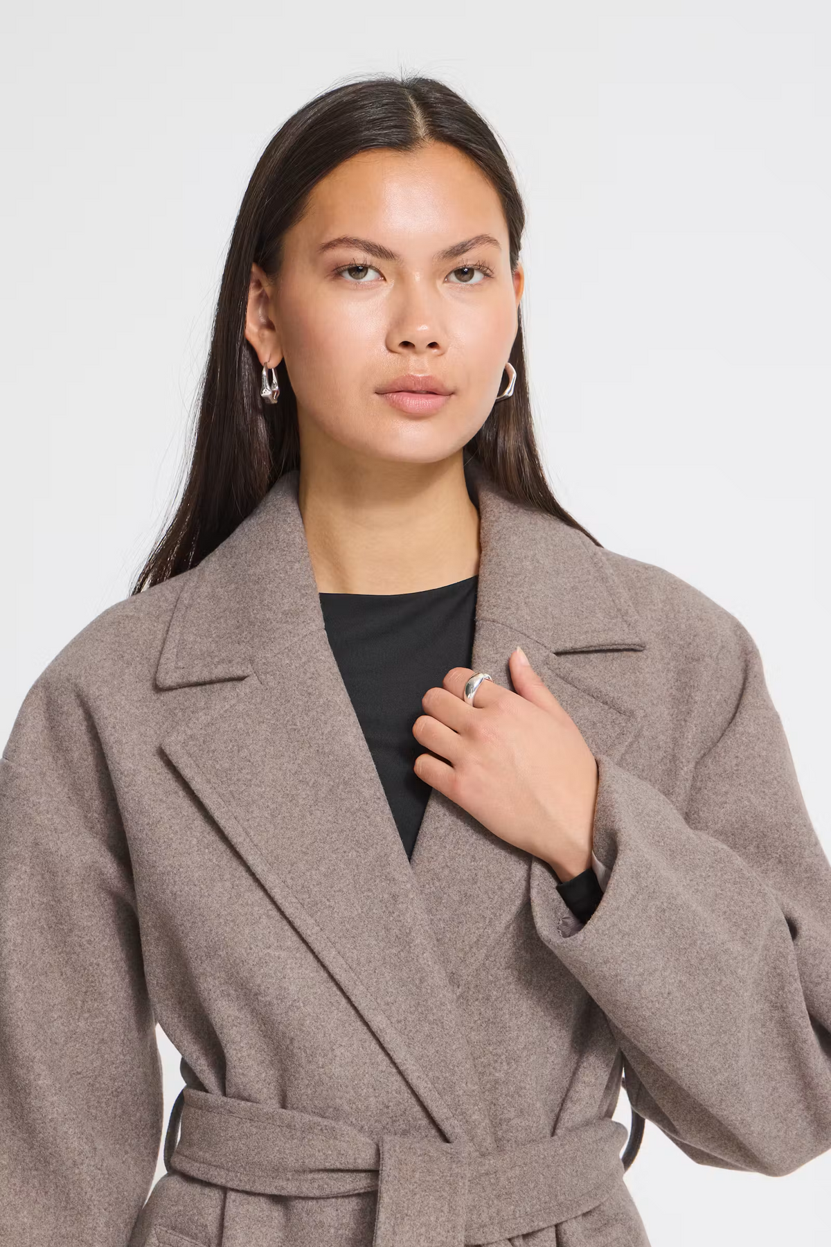 Jannet Taupe Grey Coat - 20123144