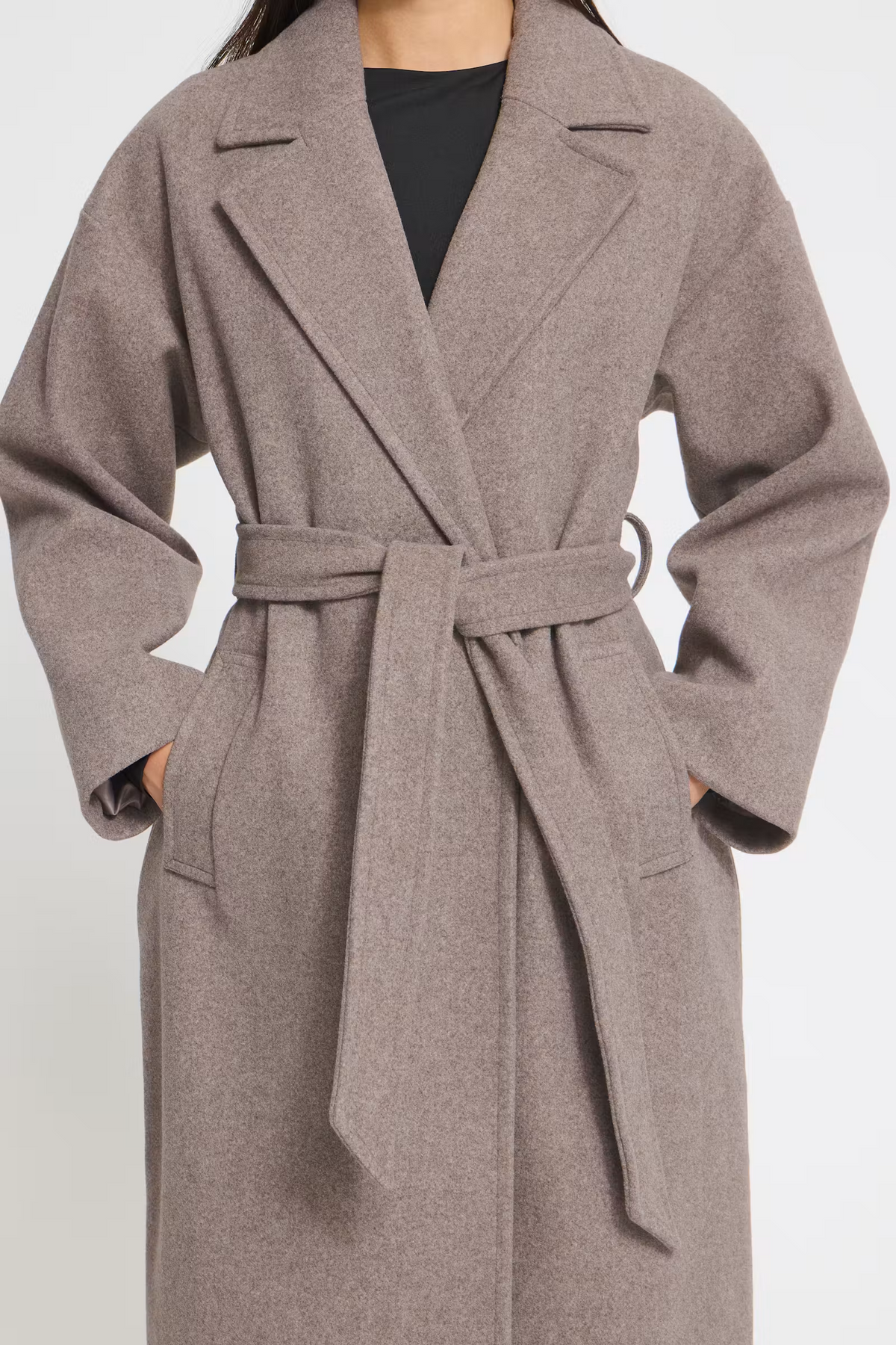 Jannet Taupe Grey Coat - 20123144