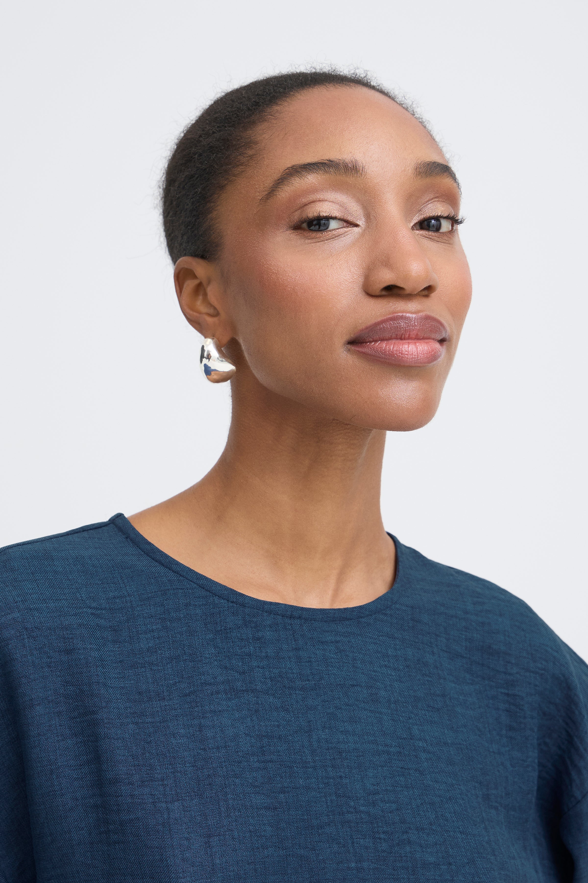 Katico True Navy Melange Blouse - 20125563