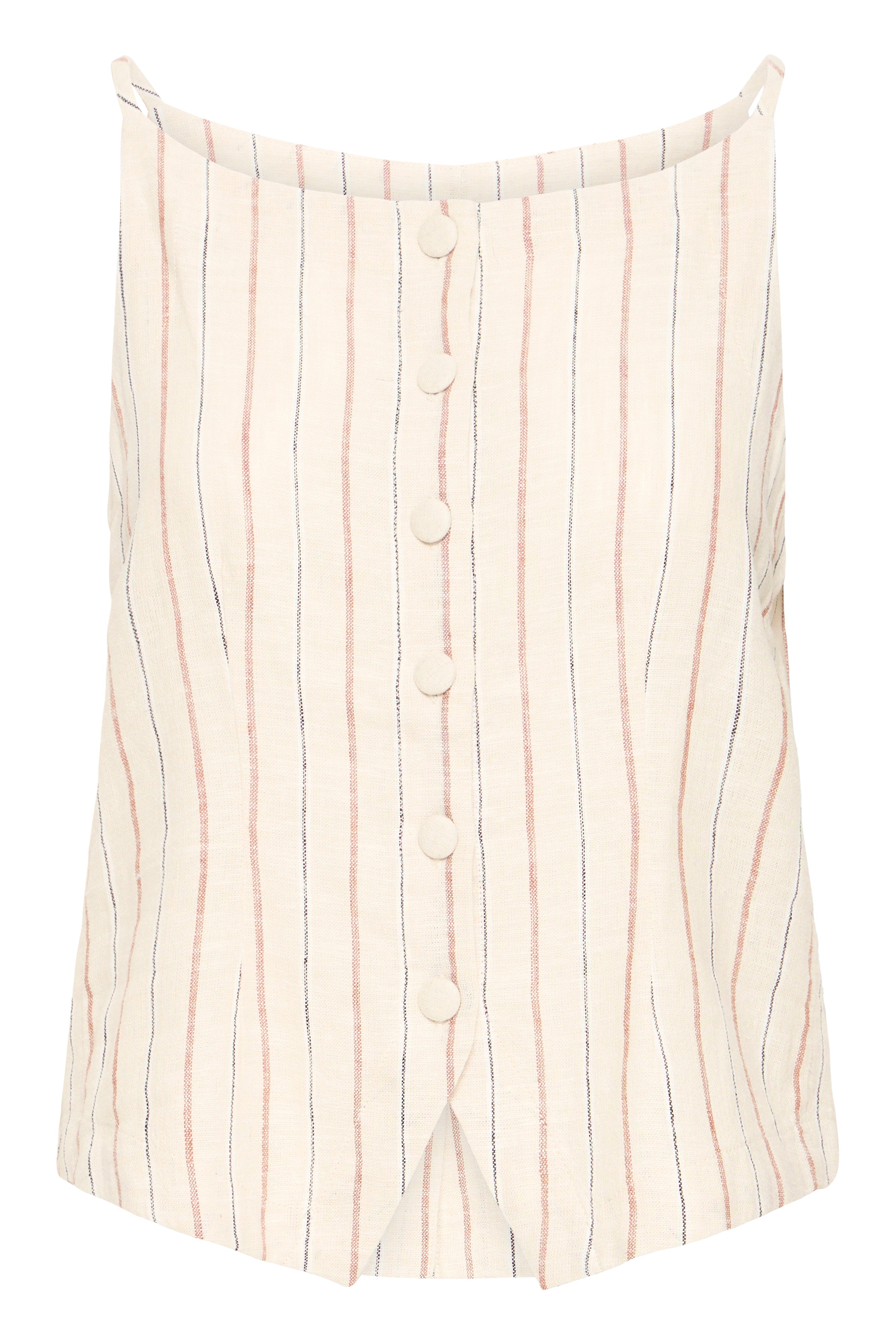 Linno Brown Stripe Waistcoat - 20125592