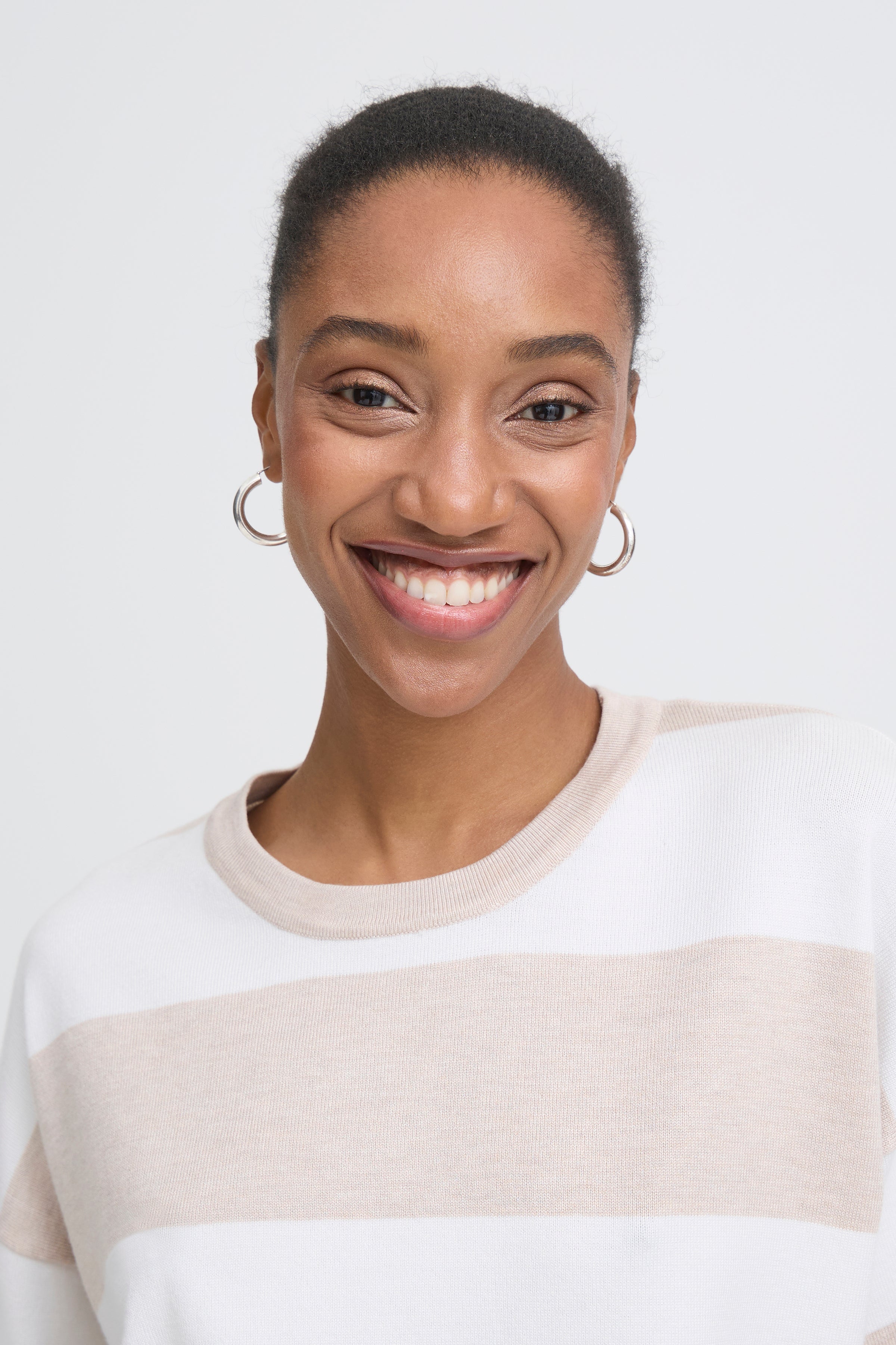 Luls Wide Oatmeal Stripe Top - 20125817