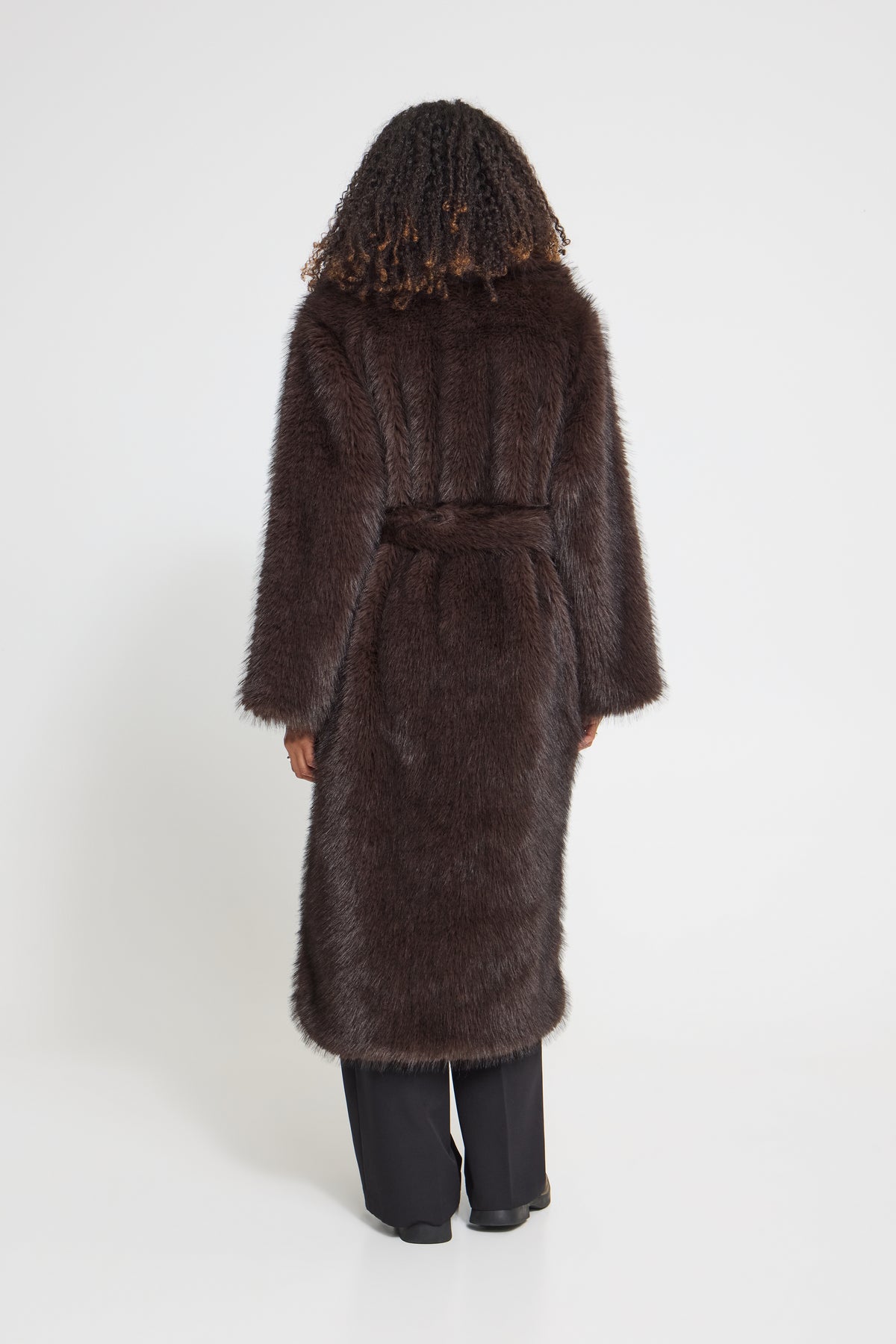 Havuza Chocolate Faux Fur Coat - 20125927