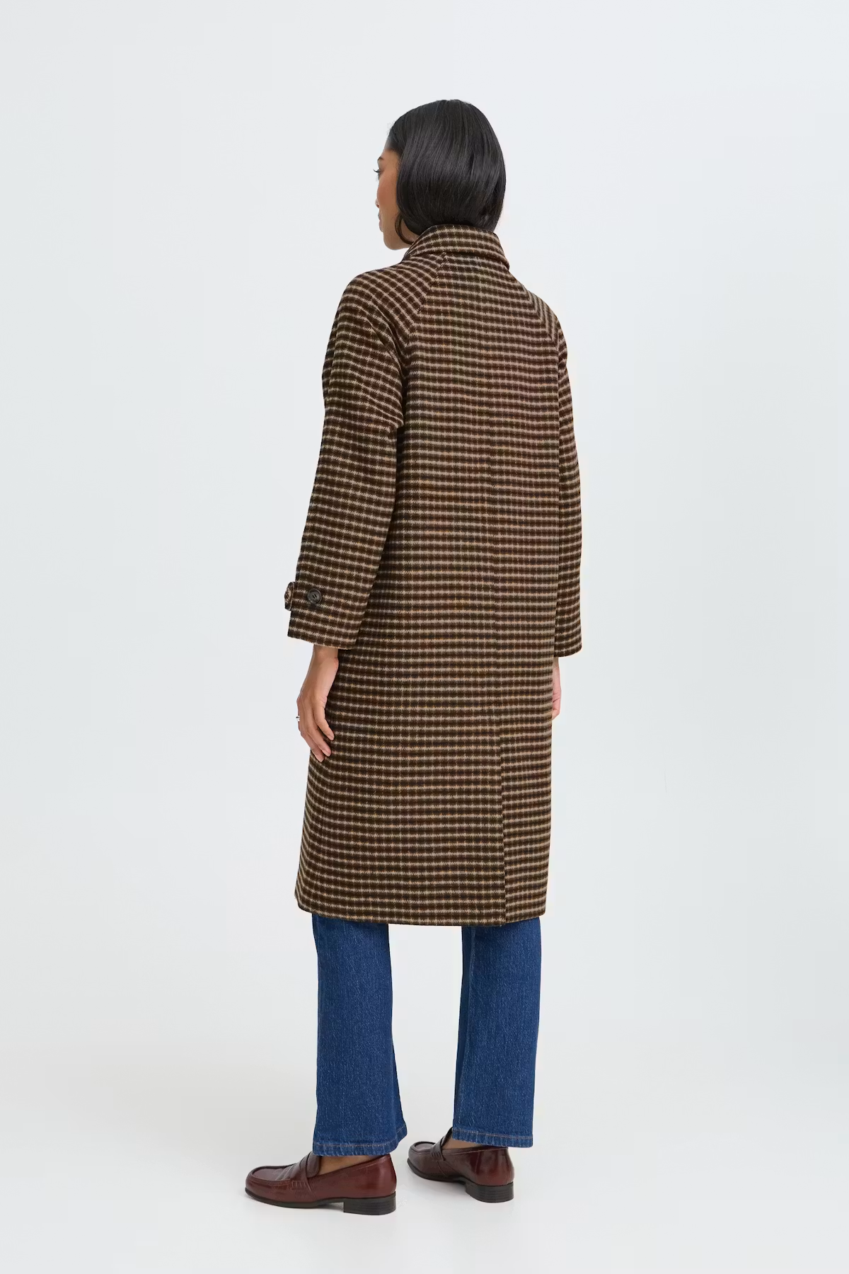 Camio Olive Night Check Coat - 20819133