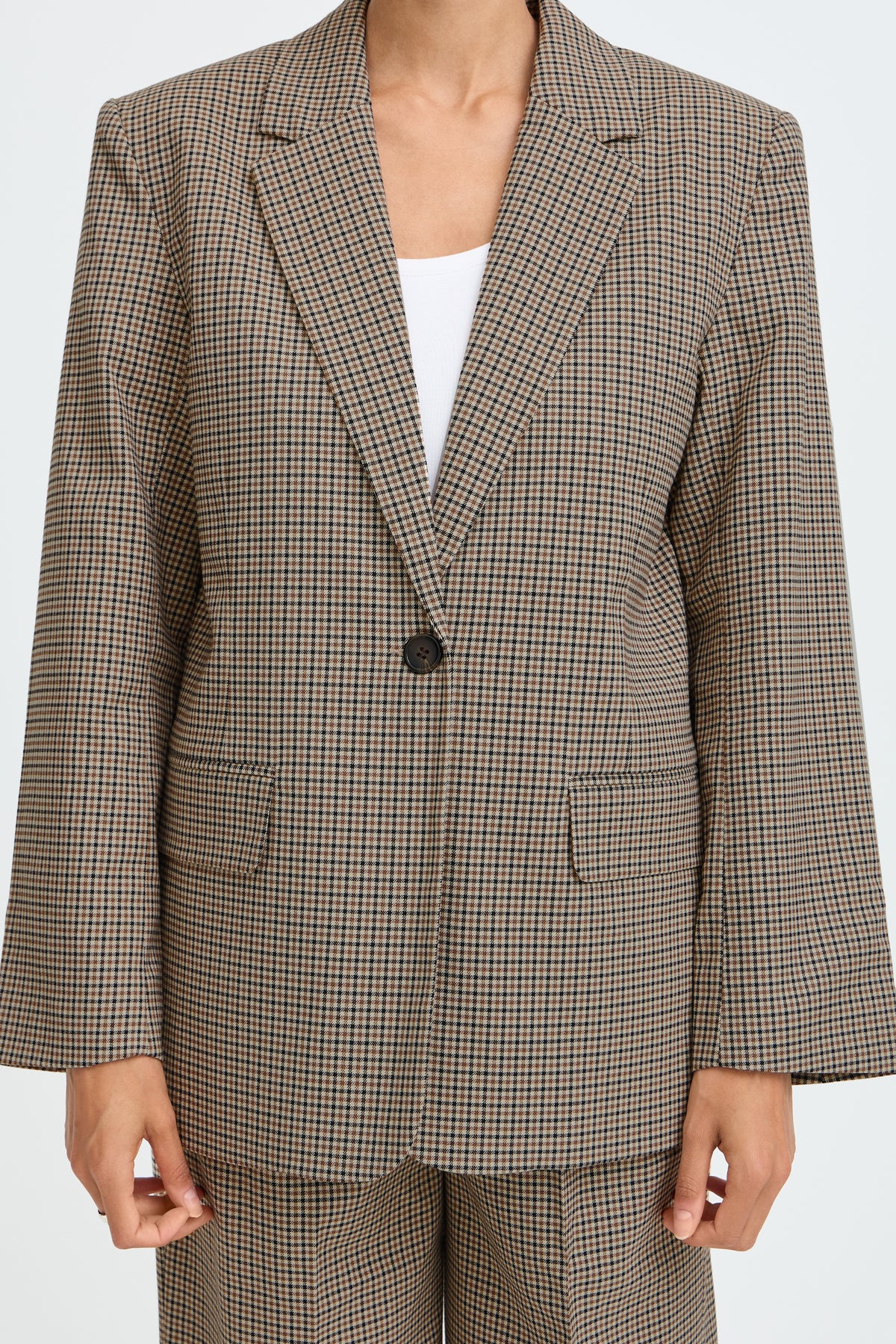 Estolo Sepia Check Blazer - 20819326