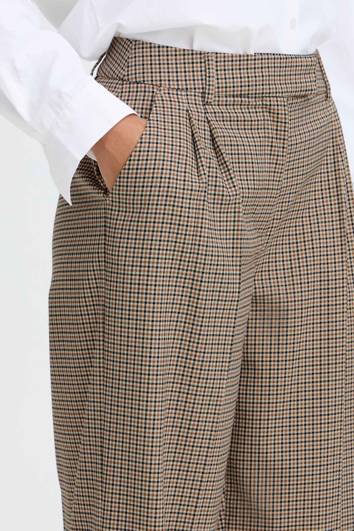 Estolo Sepia Check Trousers - 20819327
