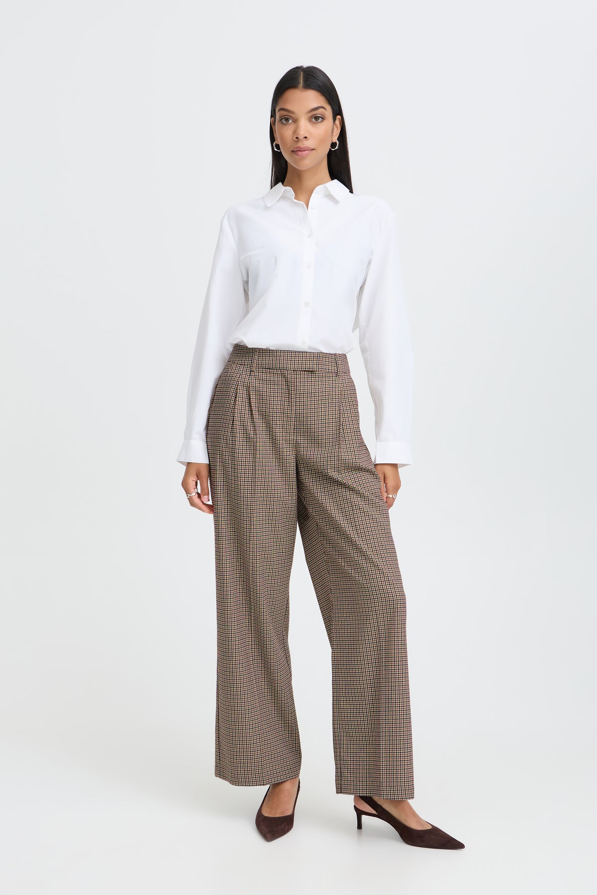 Estolo Sepia Check Trousers - 20819327