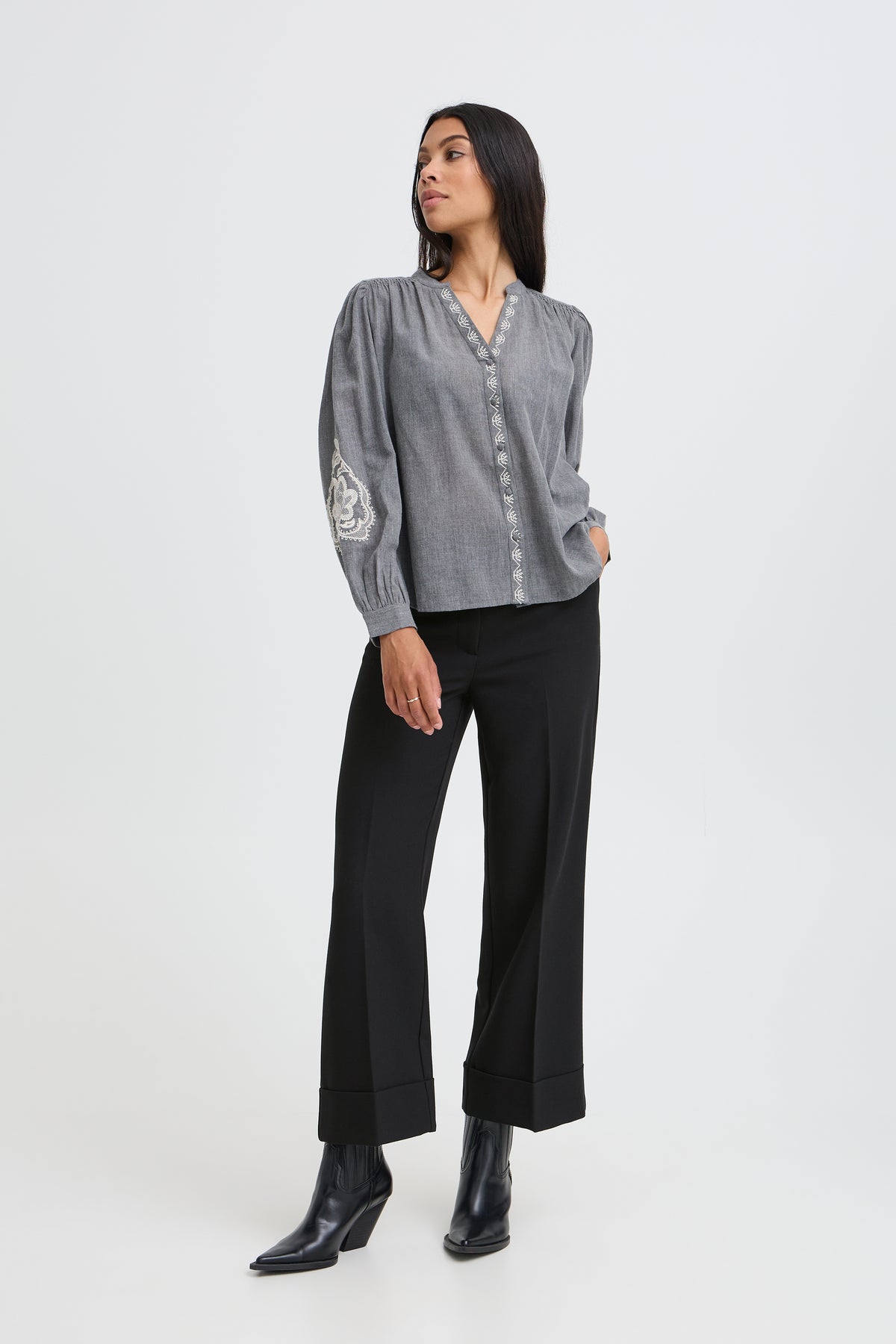 Denoa Cuff Meteorite Trousers - 20819331