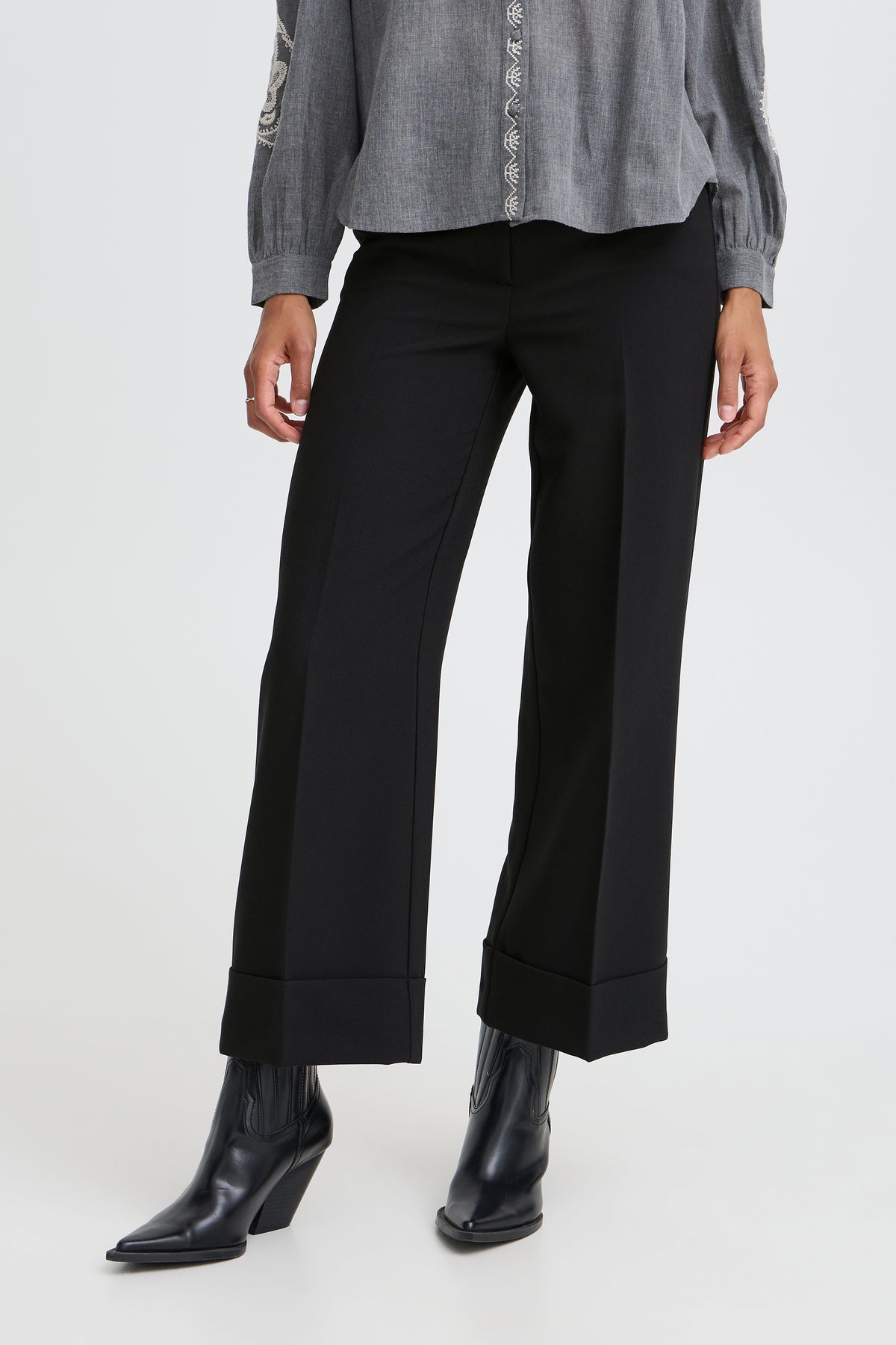 Denoa Cuff Meteorite Trousers - 20819331