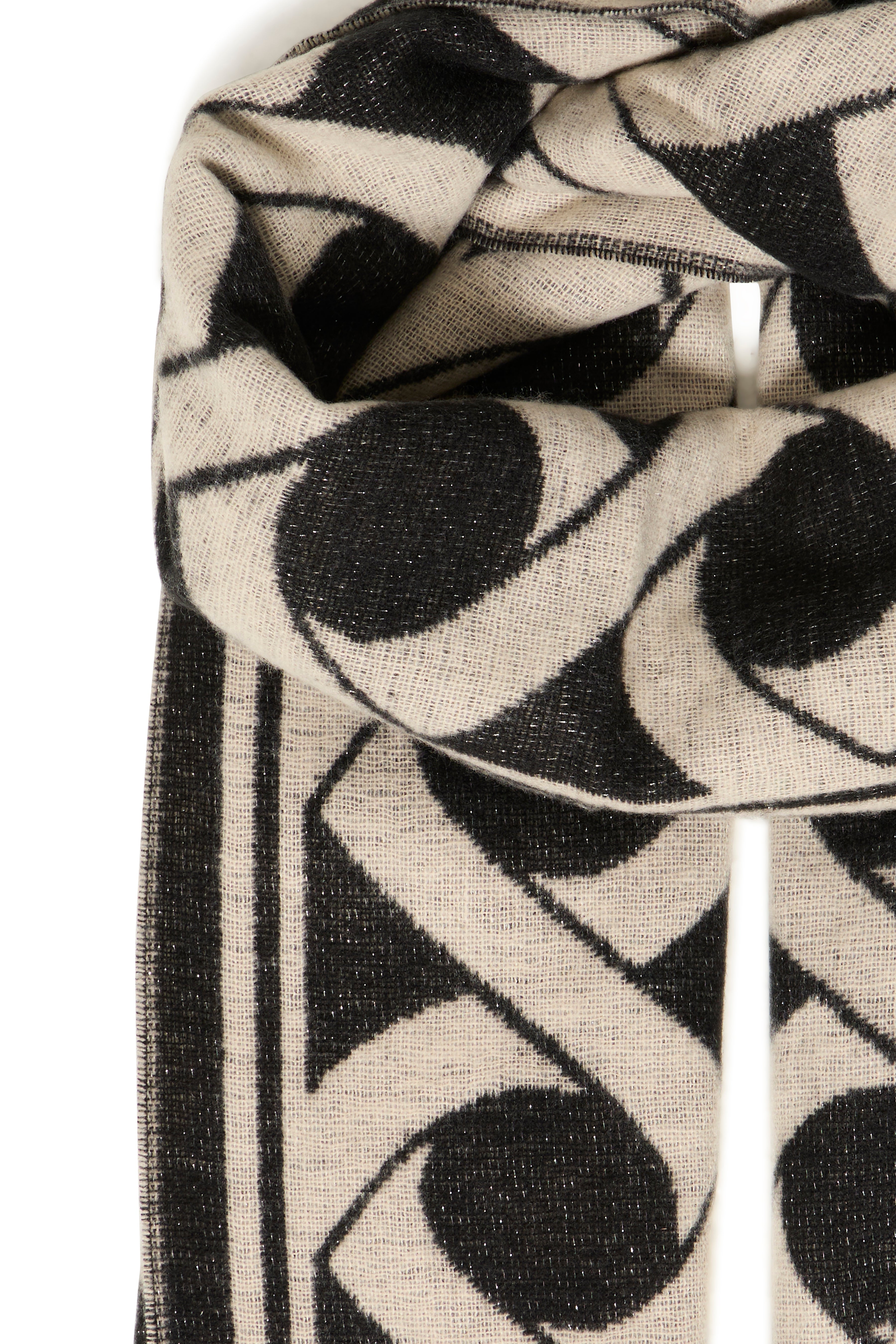 Wazone Black Design Scarf - 20819410