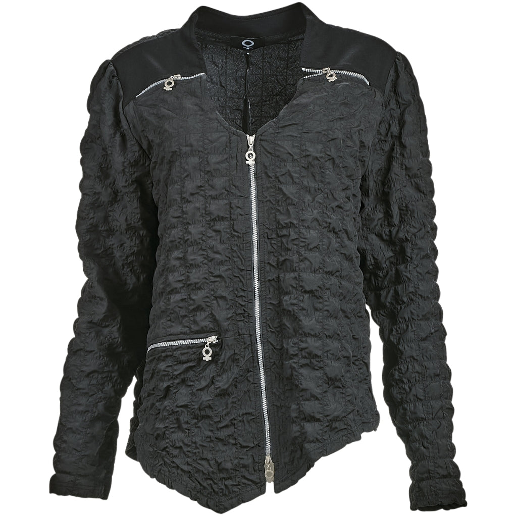 Check Black Zip Jacket - 2117