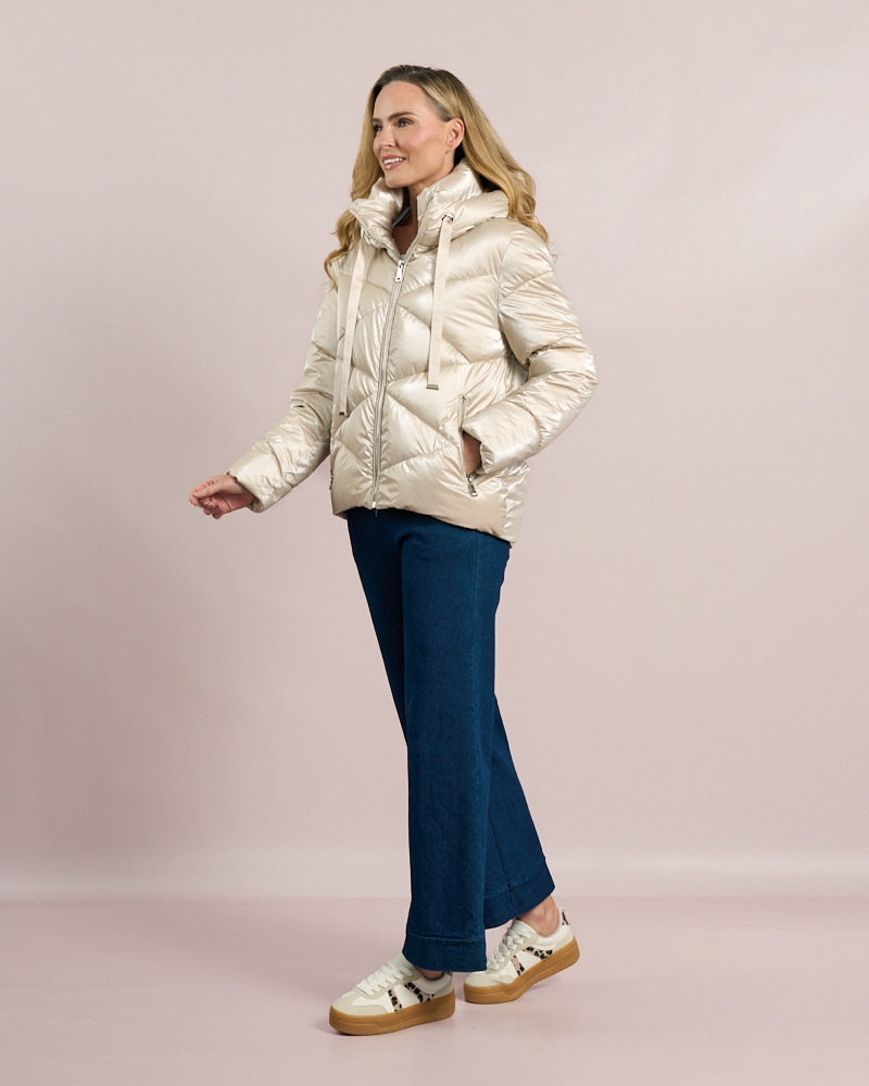Champagne Padded Jacket - 2207