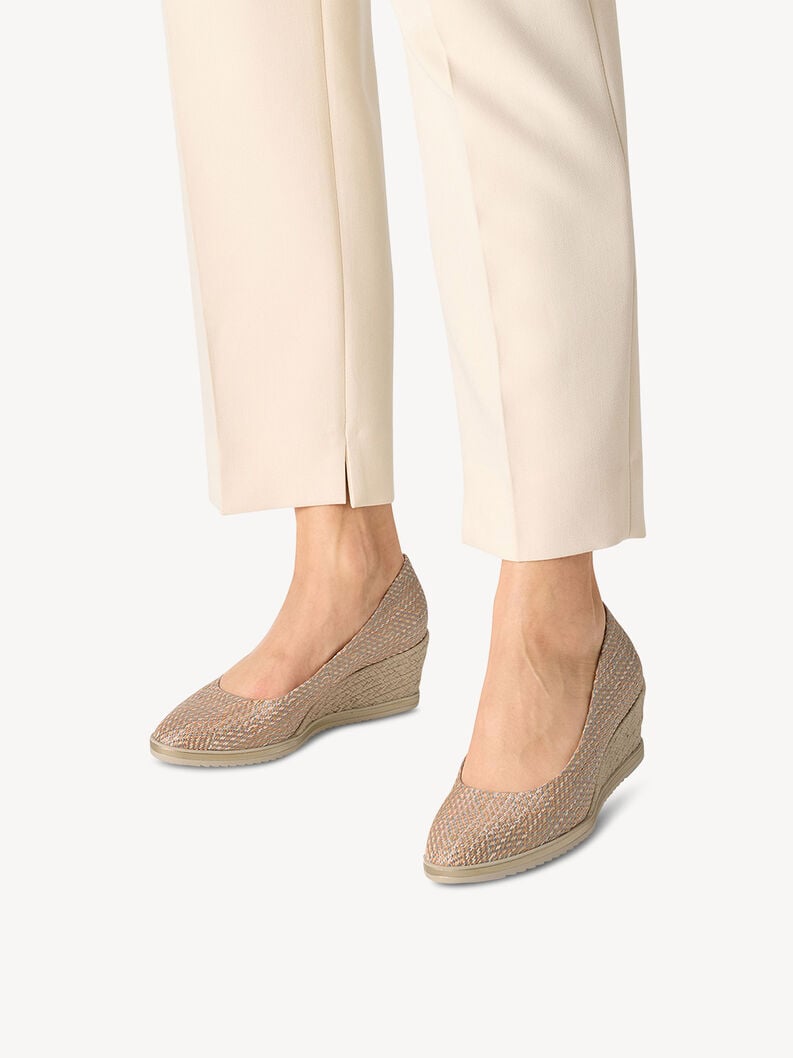 Beige Wedge Pumps - 22313