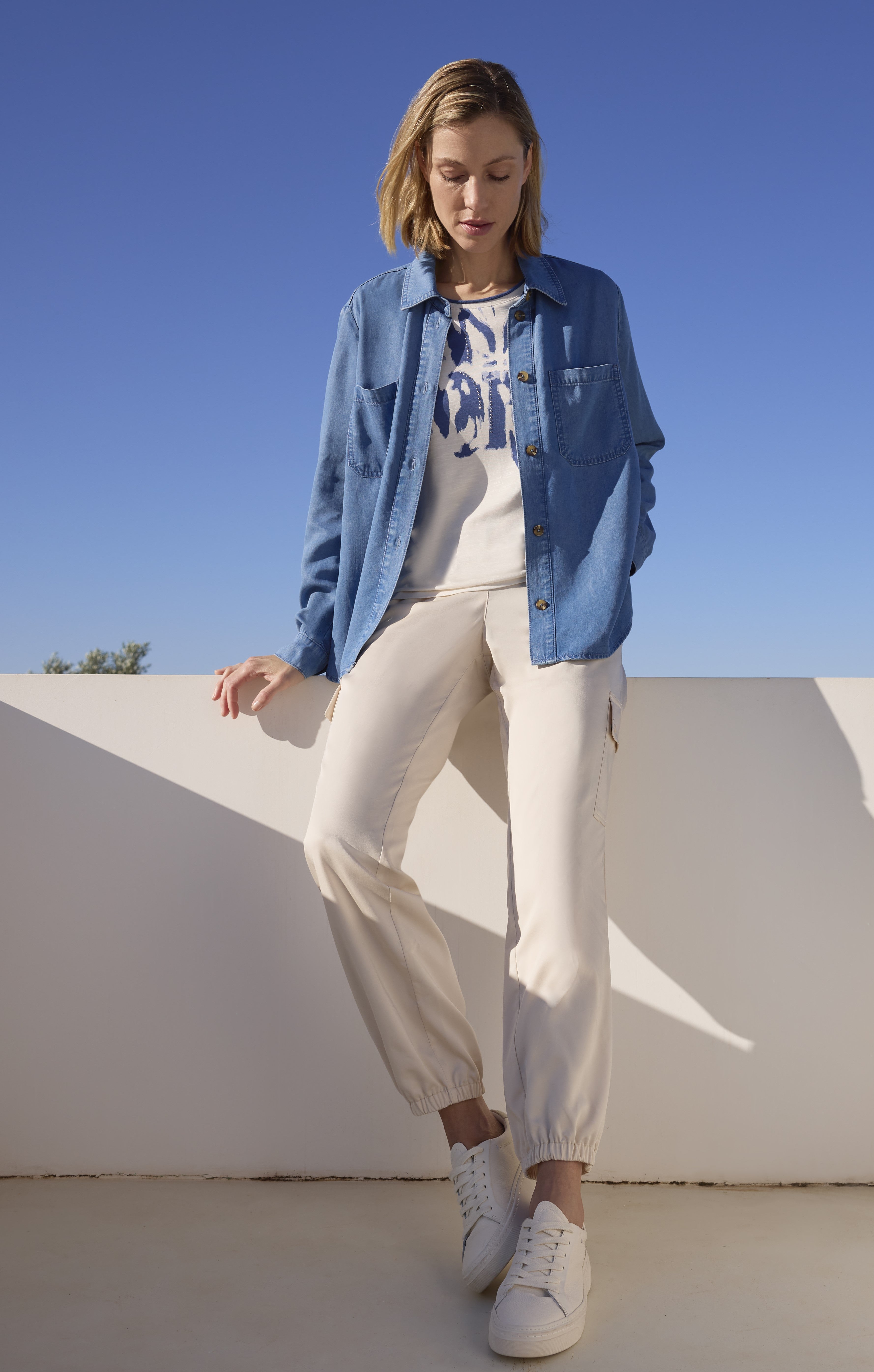 Stone Cargo Style Pants - 7516