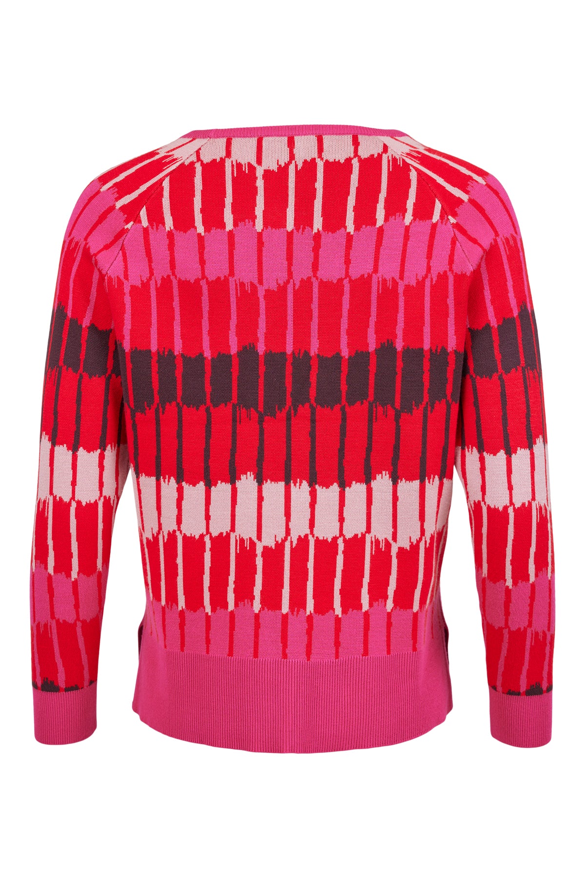 Pink Patterned Sweater - 06417