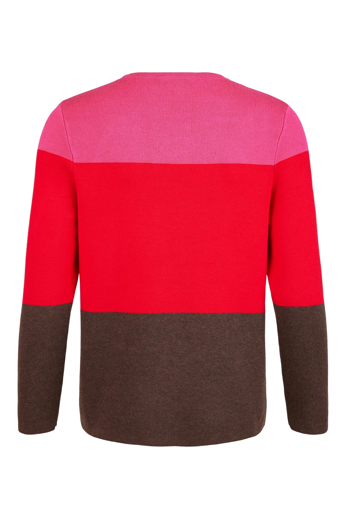 Red Colour Block Pullover - 06119