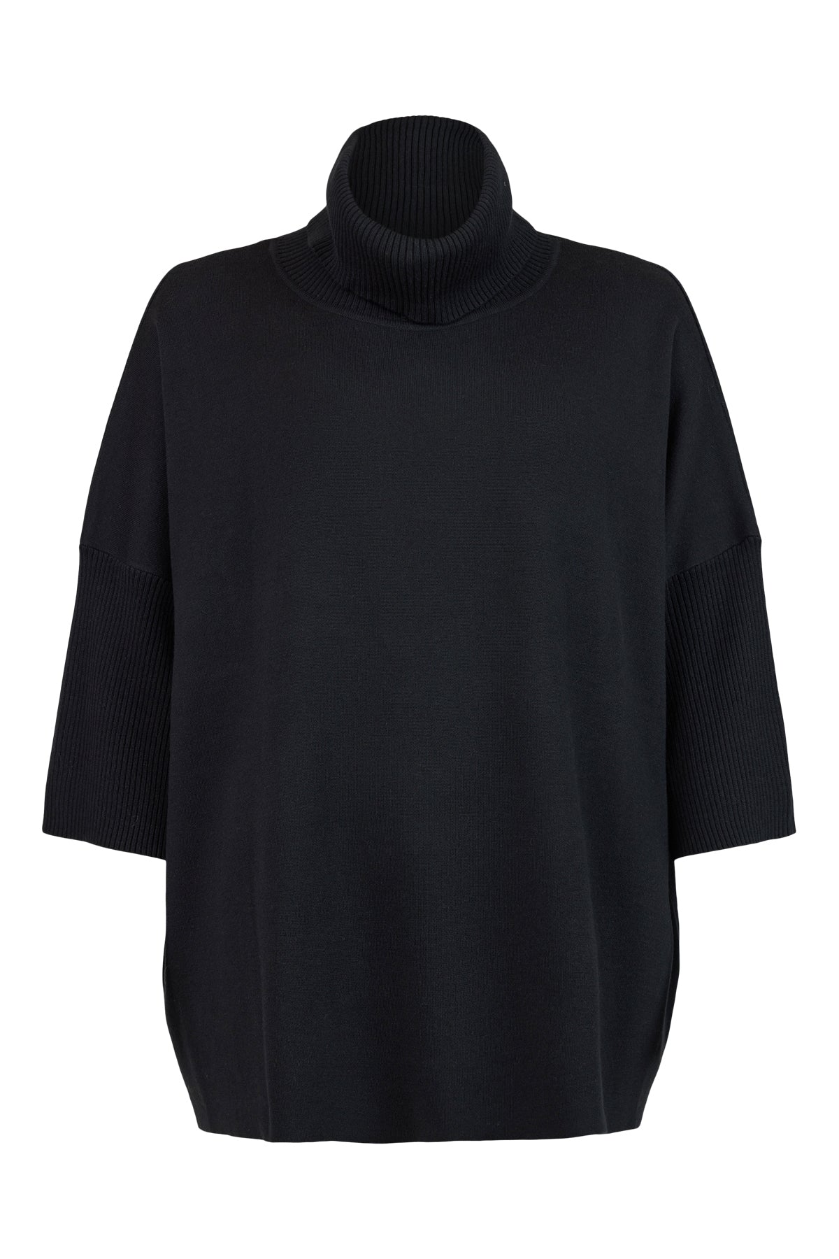 Black Rollneck Jumper - 06180