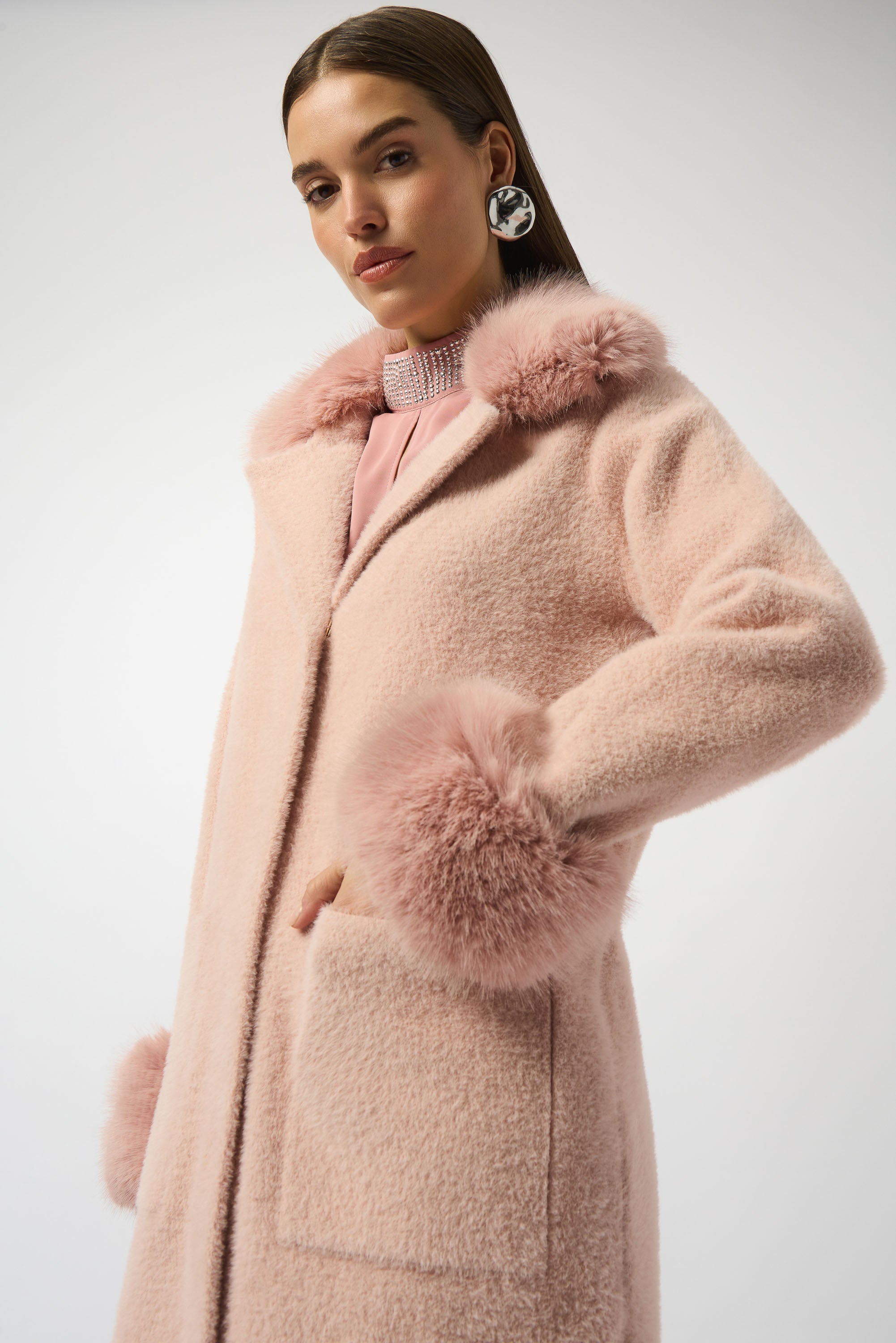Rose Faux Fur Coat - 243923F25