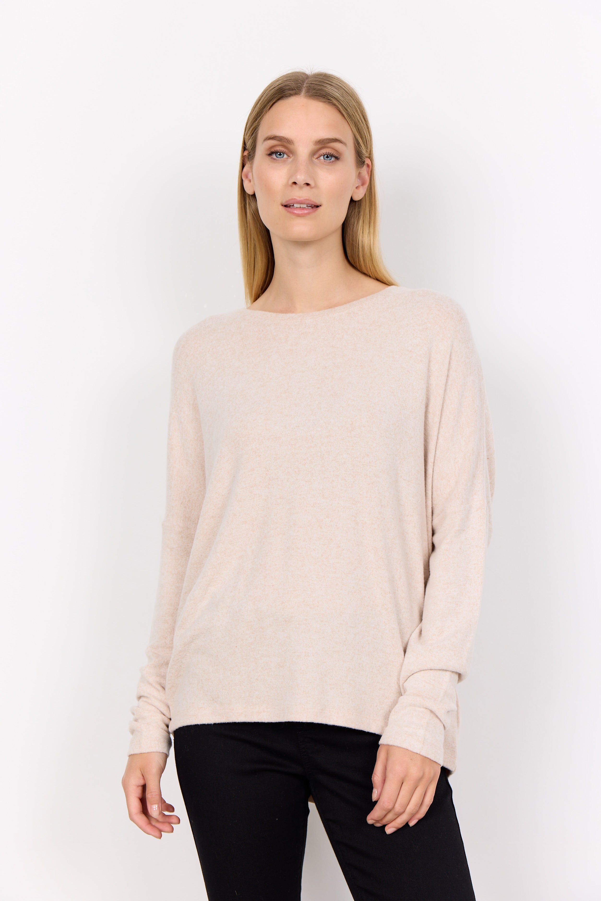 Biara 1 Melange Cream Sweater - 24788